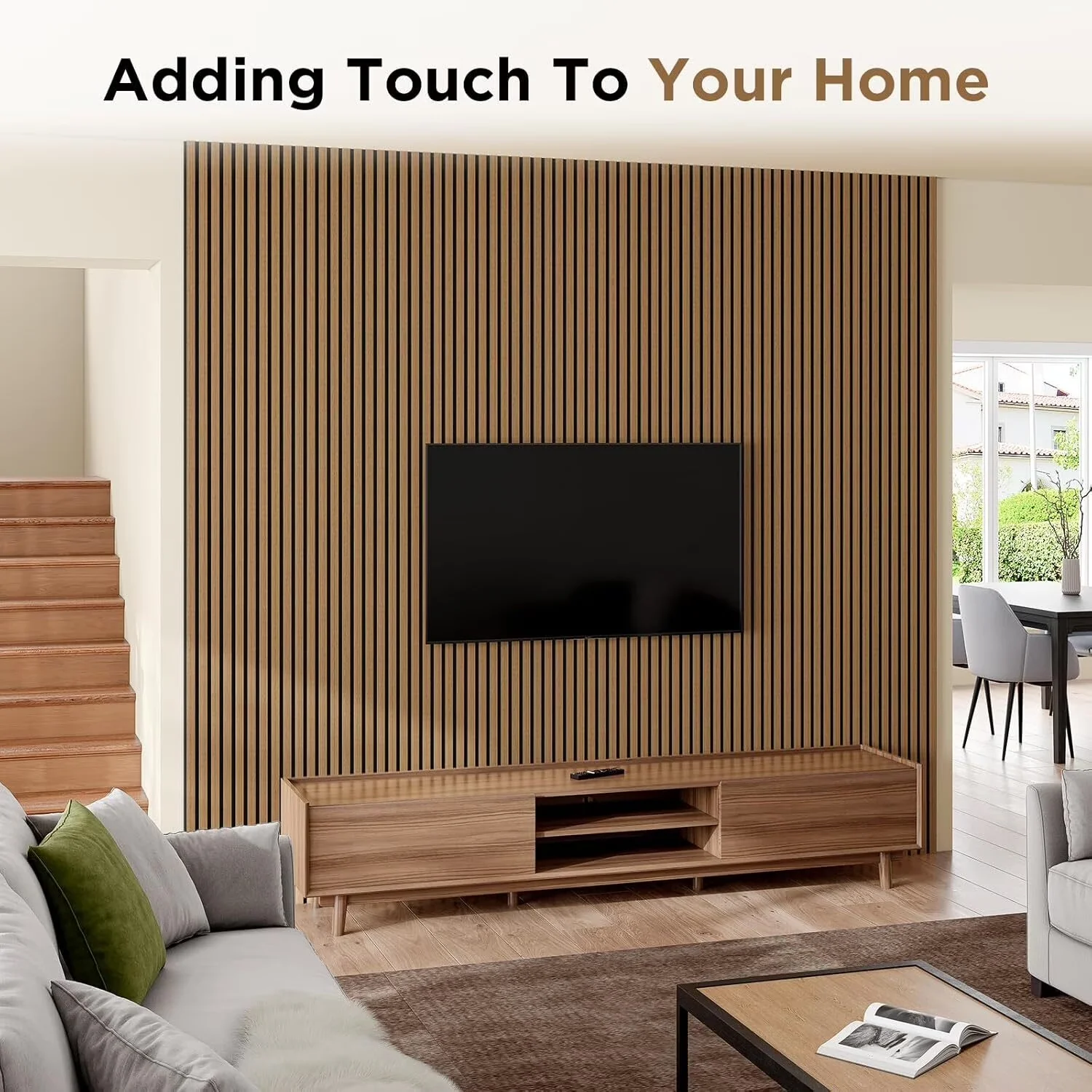 Premium Wallpaper Wall Decals Wall Covering with Durable, Classic Oak - 94" x 7.9" x 6 Model BA6E86