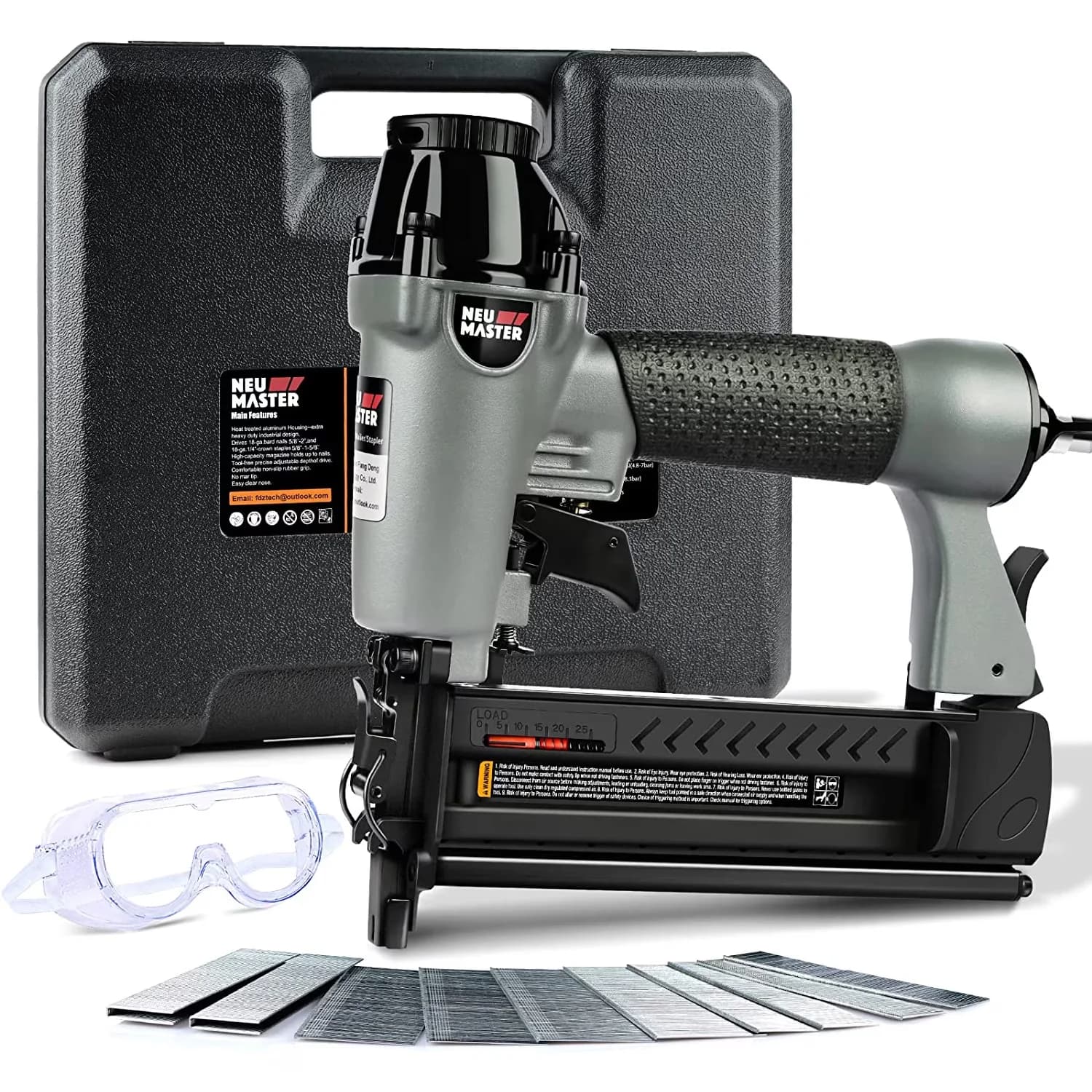 Durable Air Tools Compressor with Lightweight, Pneumatic Nail Gun - Multicolor for Home Model 9147A8
