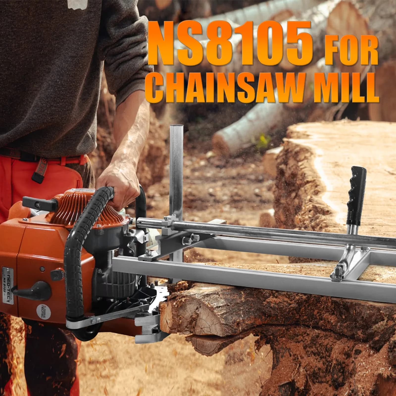 Quality Chainsaw with Anti-Vibration, G070 070 090, 105cc Gas - Orange Model 8DBF2C