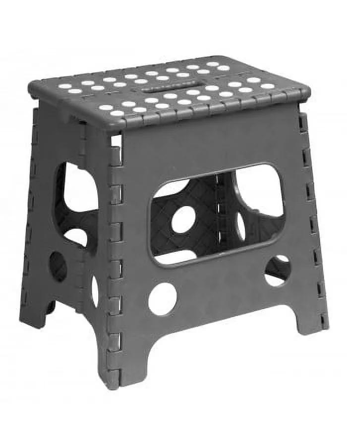 Professional Ladders And Step Stool with Foldable, Anti-Slip Surface 15" (Grey) - Plastic Blue Model 23149A
