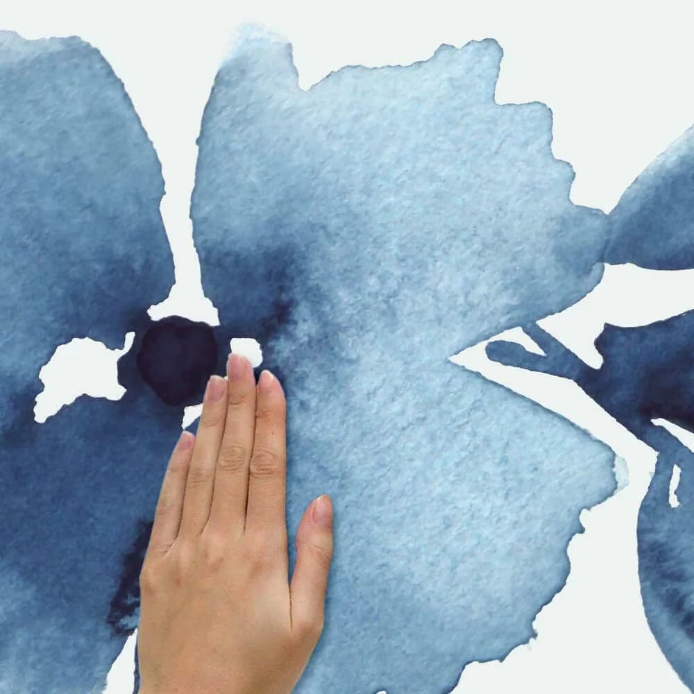 Durable Wallpaper with Reusable - Blue Vinyl Clara - Durable Build Model 2BD97B