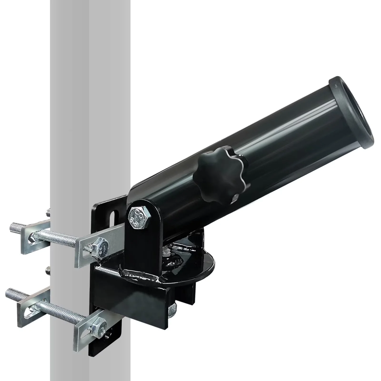 Premium Home Gym Accessory with Adjustable, T Bar Row Platform Landmine Attachments - Metal Black Model 7D31C1