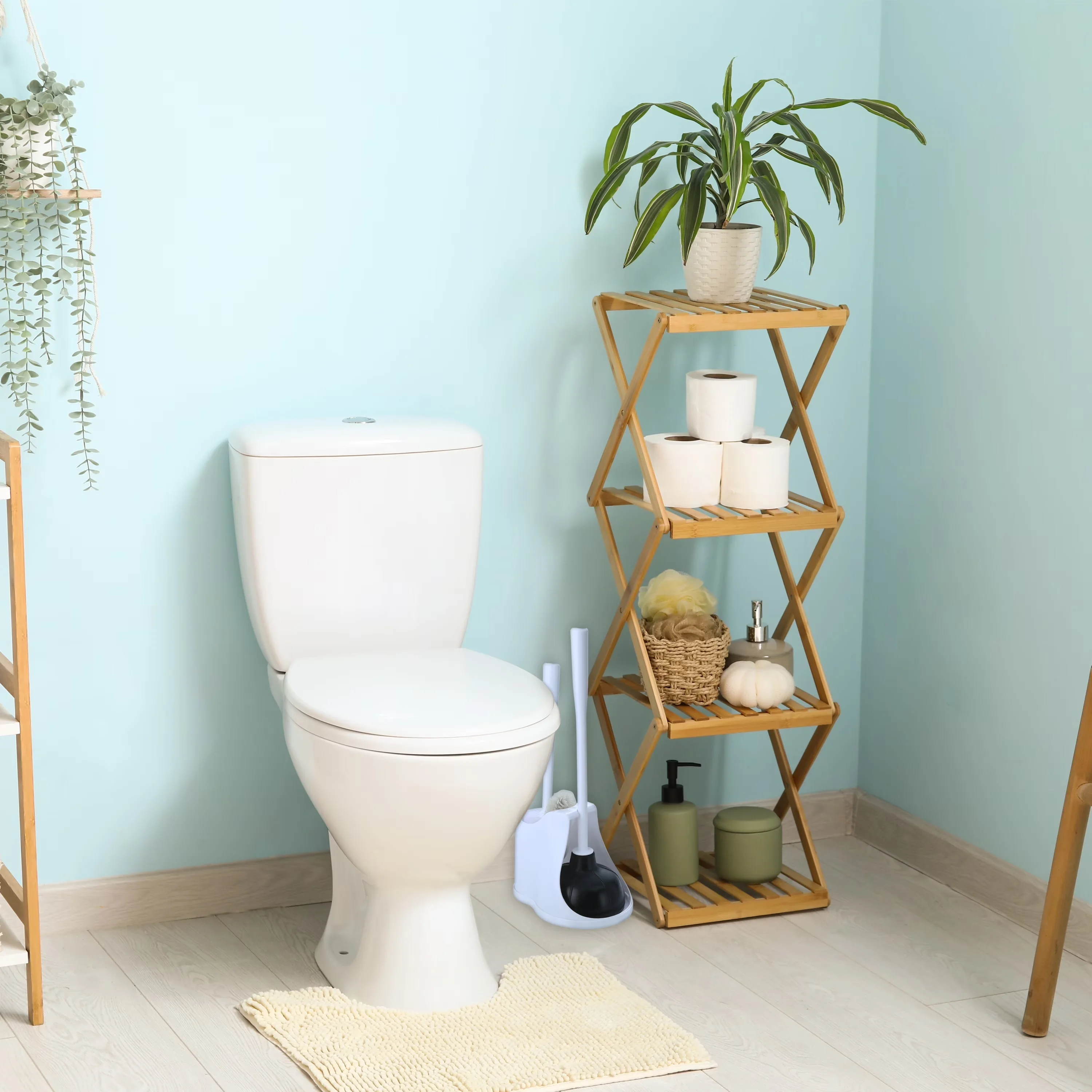 Reliable Plumbing with Lightweight, 1 Each Set, Storage Caddy - White Toilet Model CEC146