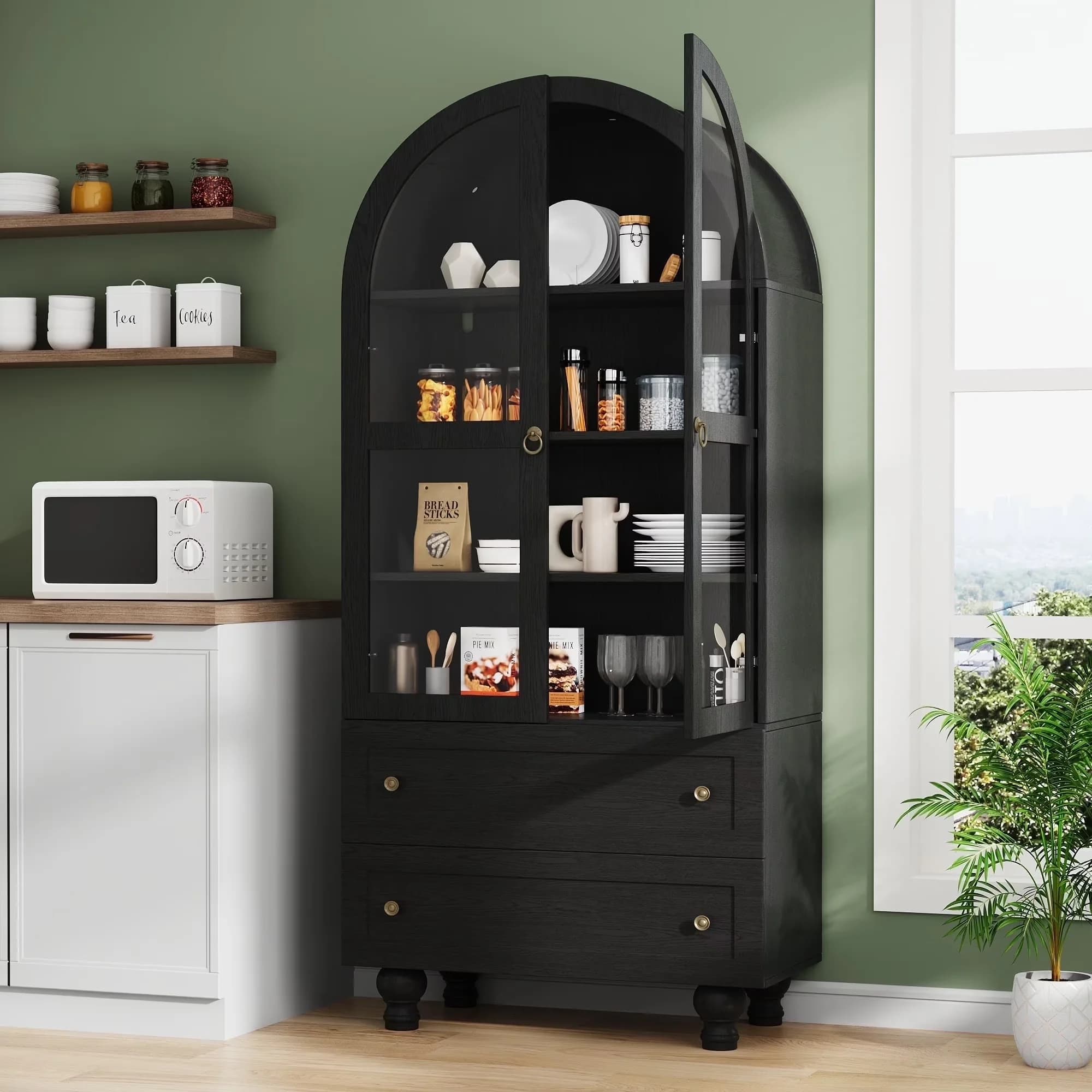 Kitchen Renovation Durable with Scratch-Resistant, Farmhouse - Wood Composite Black Model 6802DD