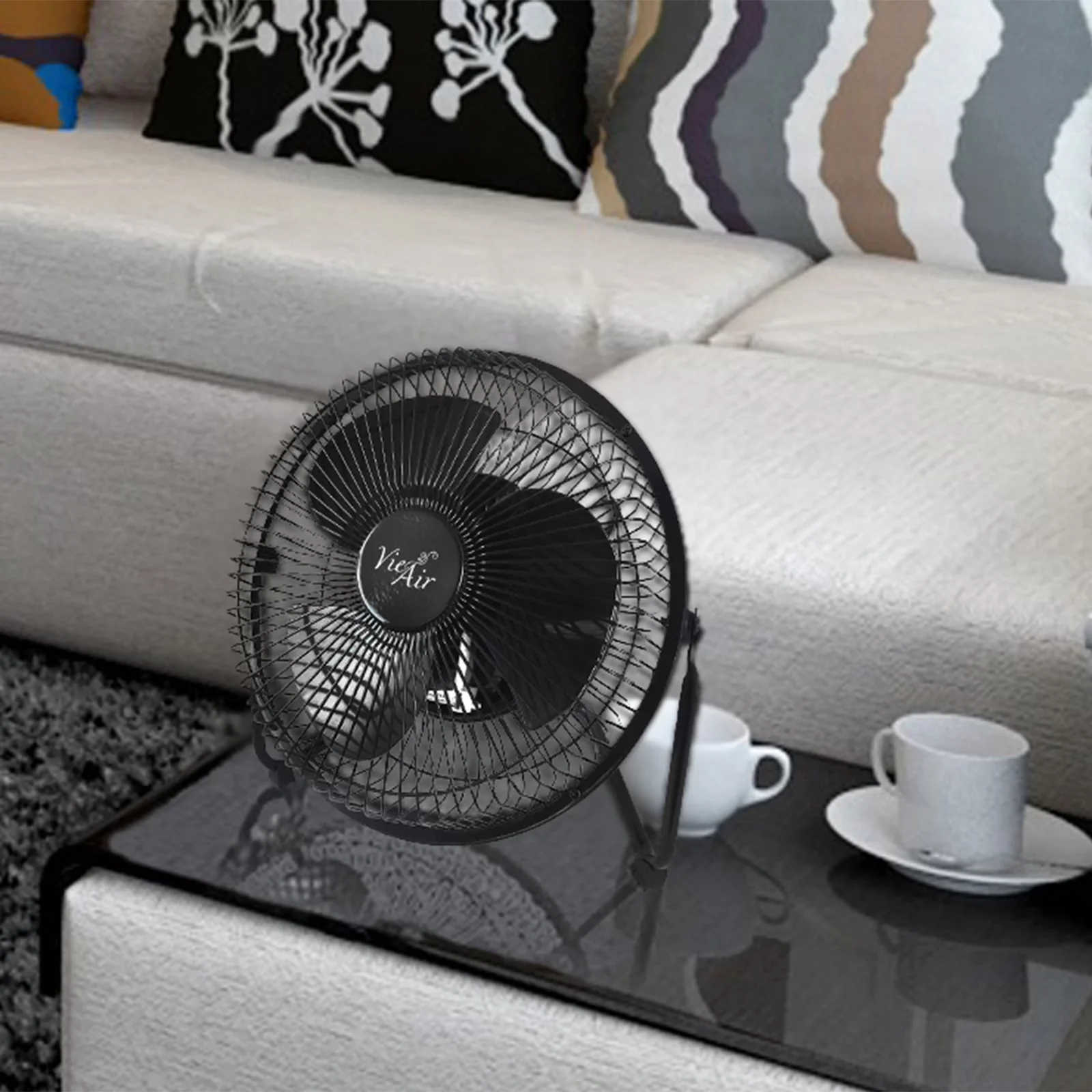 Efficient Fans In Cooling with Battery, Tilt Mechanism - Black Metal High Model 0EA279