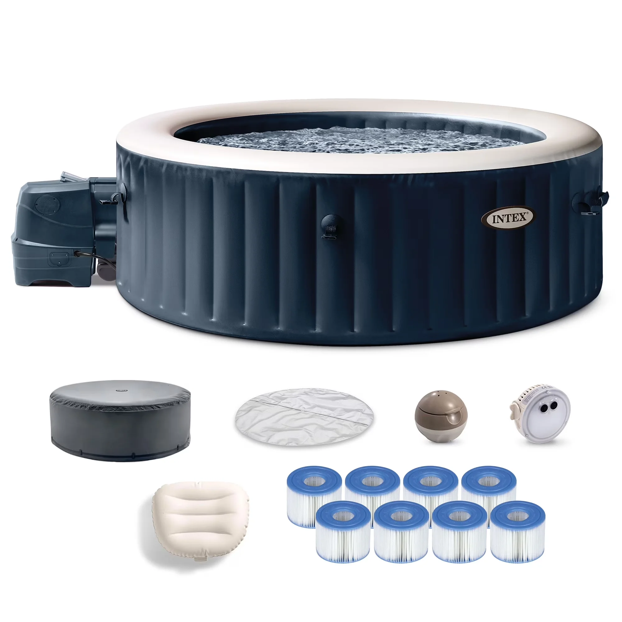 Modern Hot Tub with Inflatable - Blue 8 Pack - Essential Collection Model A393F5