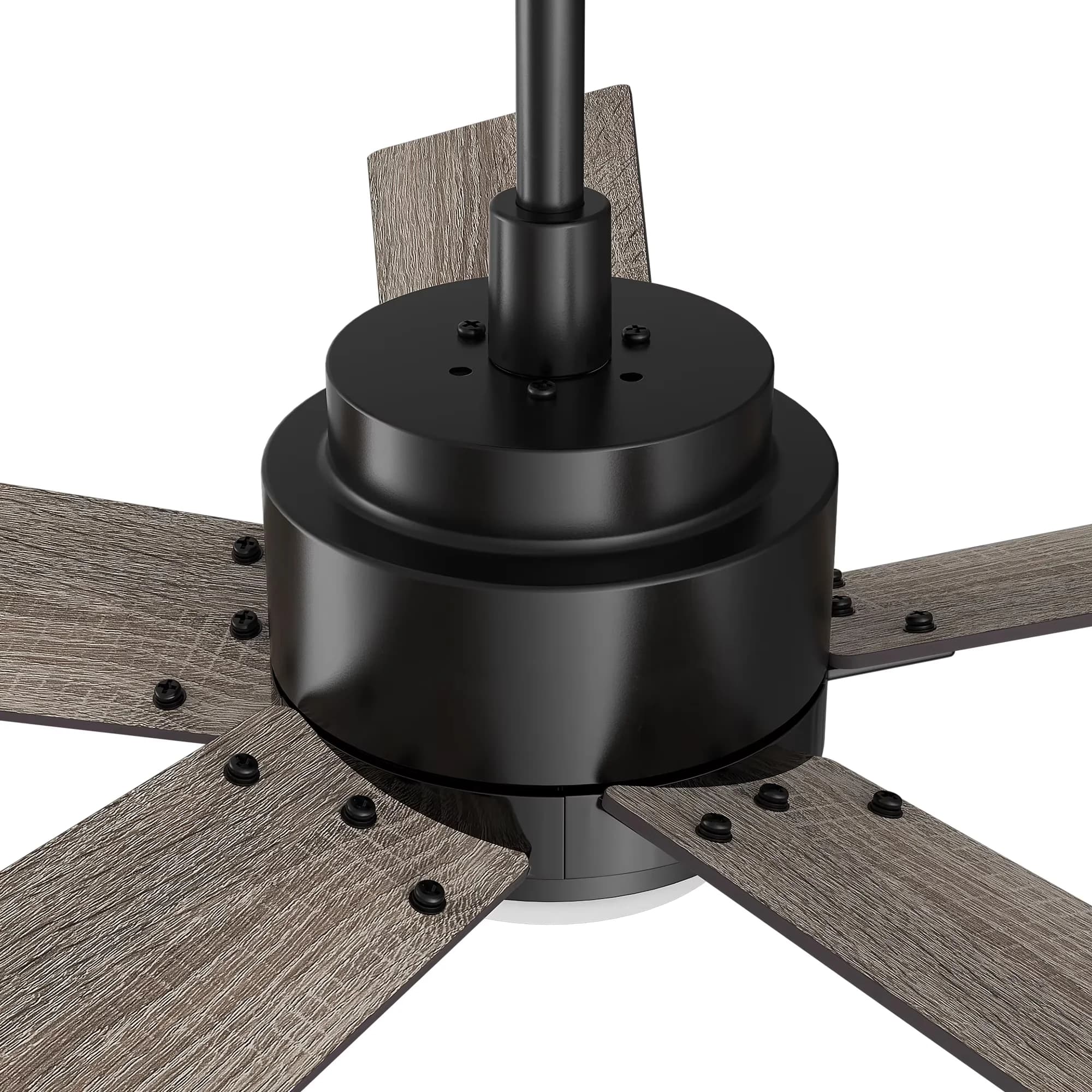 Sleek Ceiling Fan with LED, Remote Controlled, 48" 5 Blade Smart Wifi LED - Multicolor Glass Model 59EF30