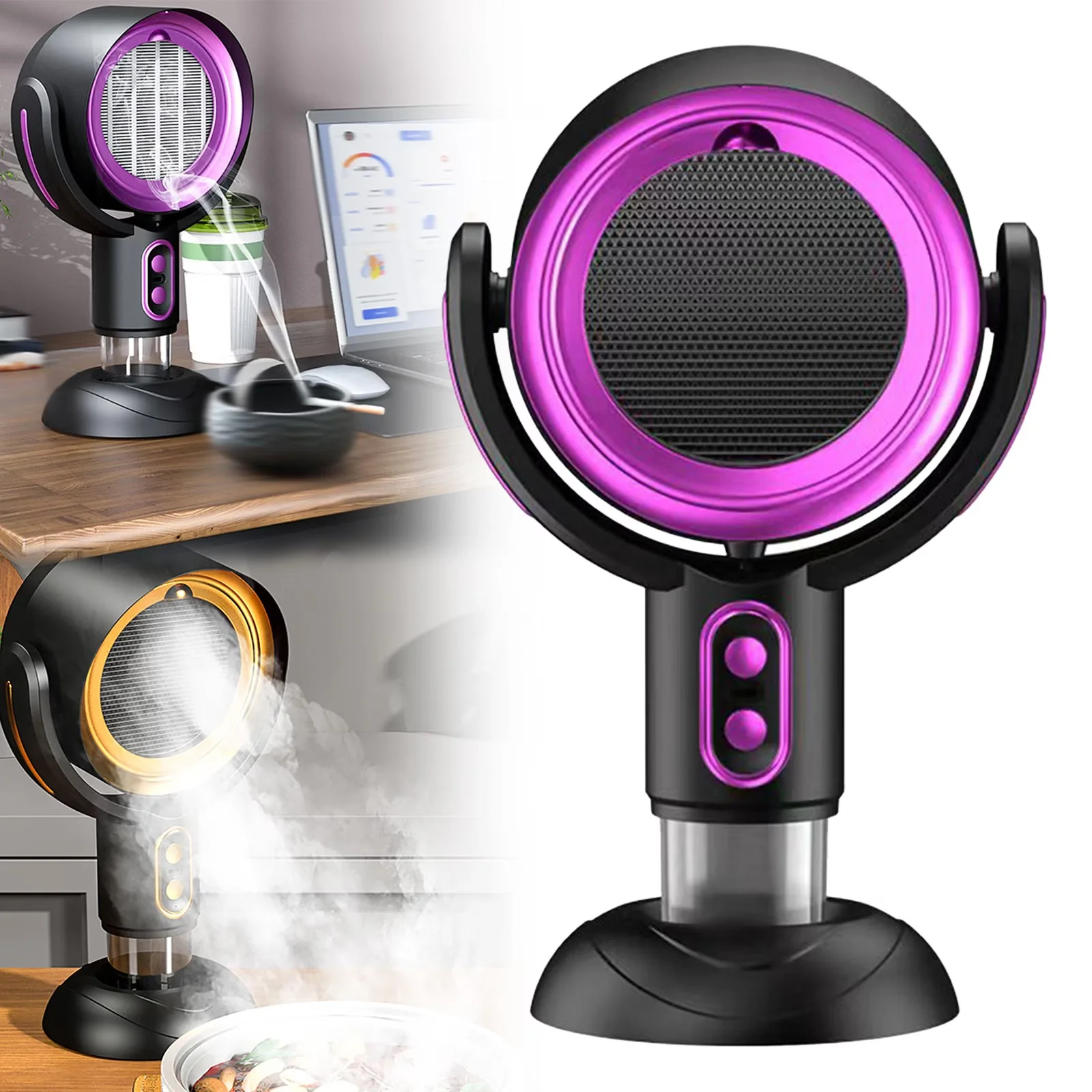 Air Purifier Professional with Washable, Suitable, Portable Desktop Range Hood - Purple for Indoor Model A16204