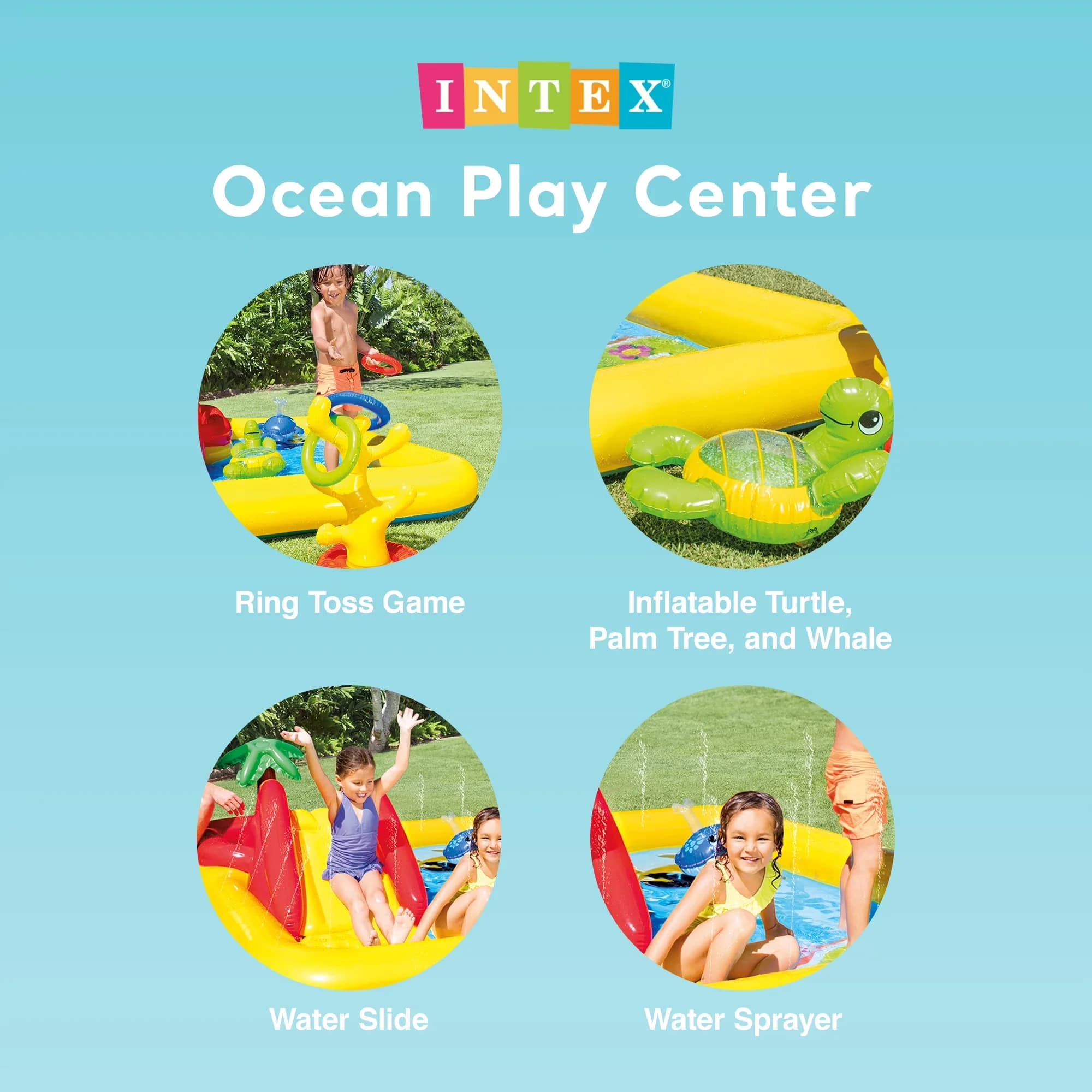 Versatile Inflatable Pool with Ocean Play Center - Standard Series Model 0A14D1