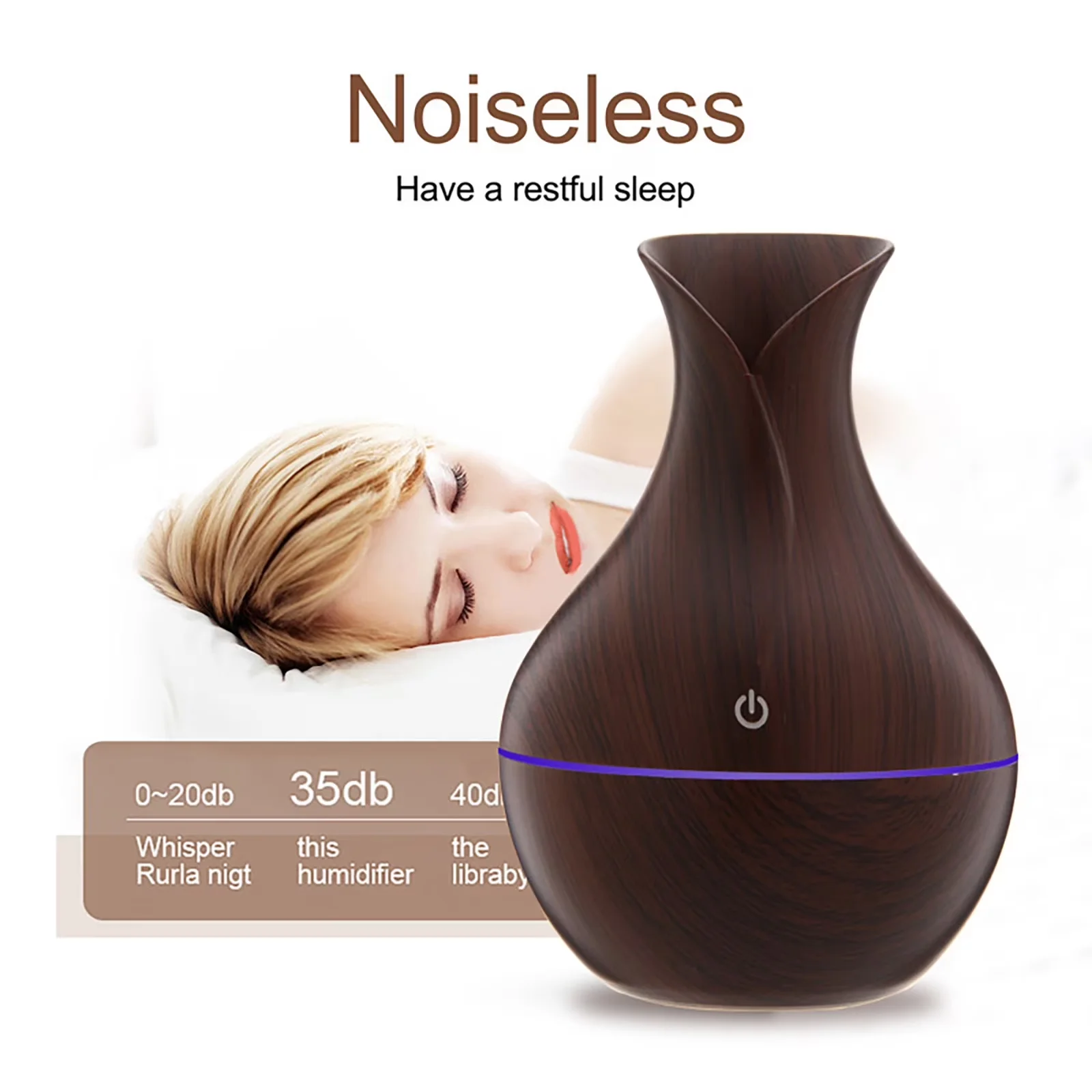 Essential Humidifier with LED, Oil Diffuser, 100% brand new and high quality - Model 1CE8CE
