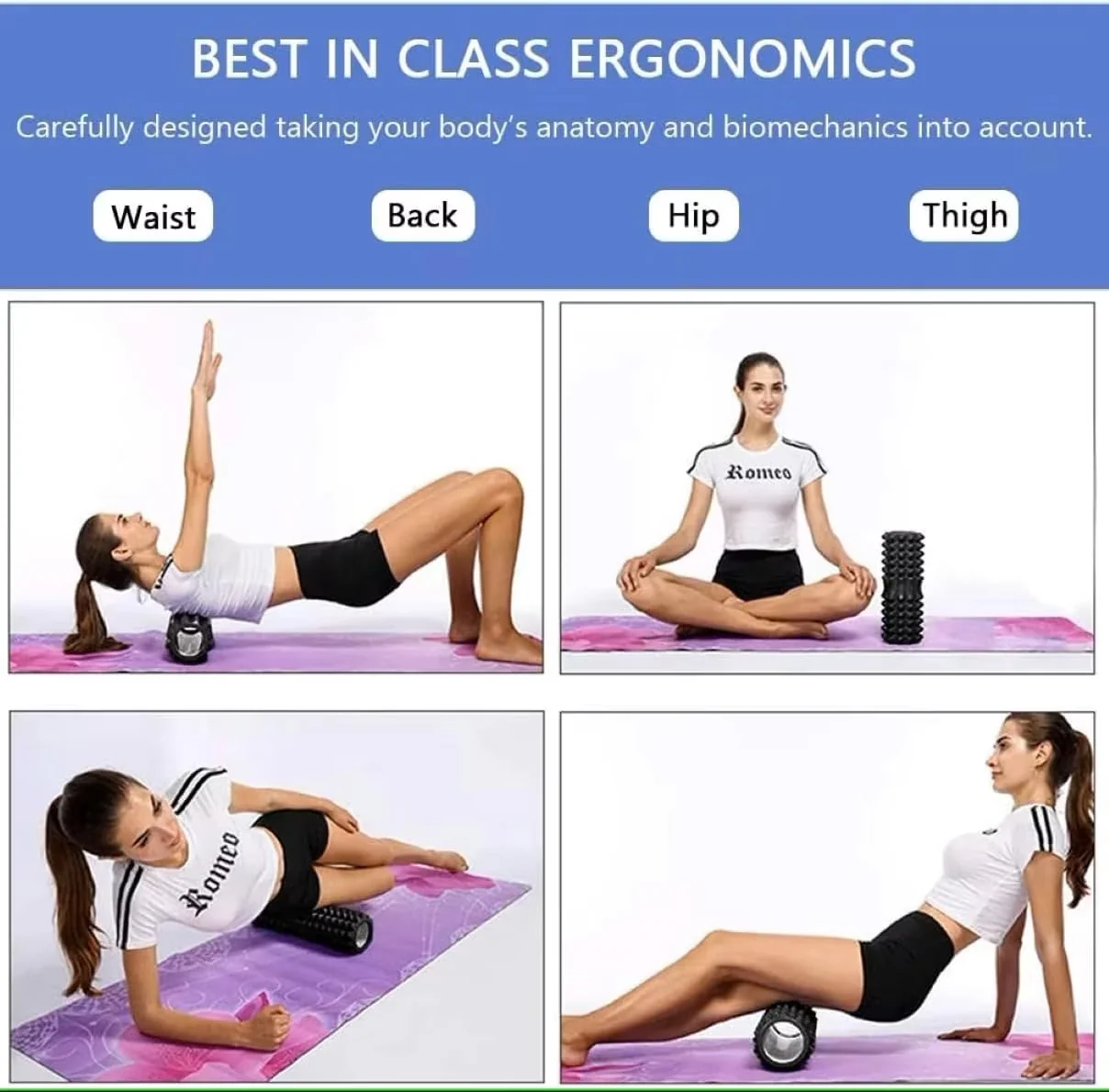 Home Gym Accessory Classic with Water-Resistant, Foam Roller Set - Foam, Pvc, Eva Black Model F84204