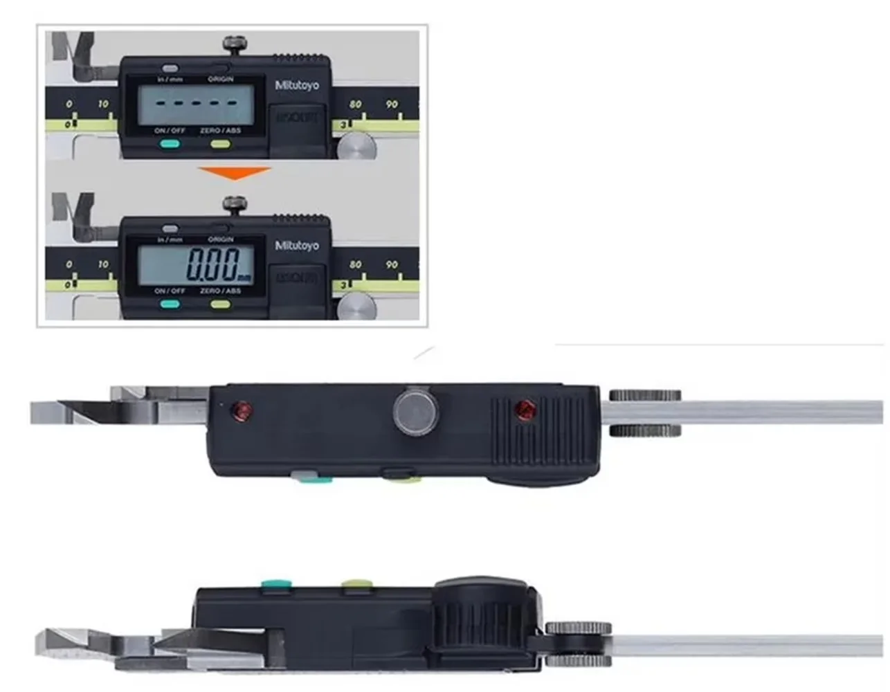 Measuring Layout Innovative with Battery, Durable, 0.0005"/0.01mm Resolution - Stainless Steel 0" to 12" Model 724DEC