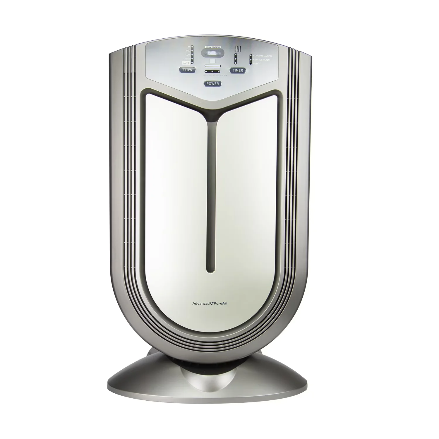 Sleek Air Purifier with Filter Change Indicator, Shield UV - Gray for Large, Home Model 300511