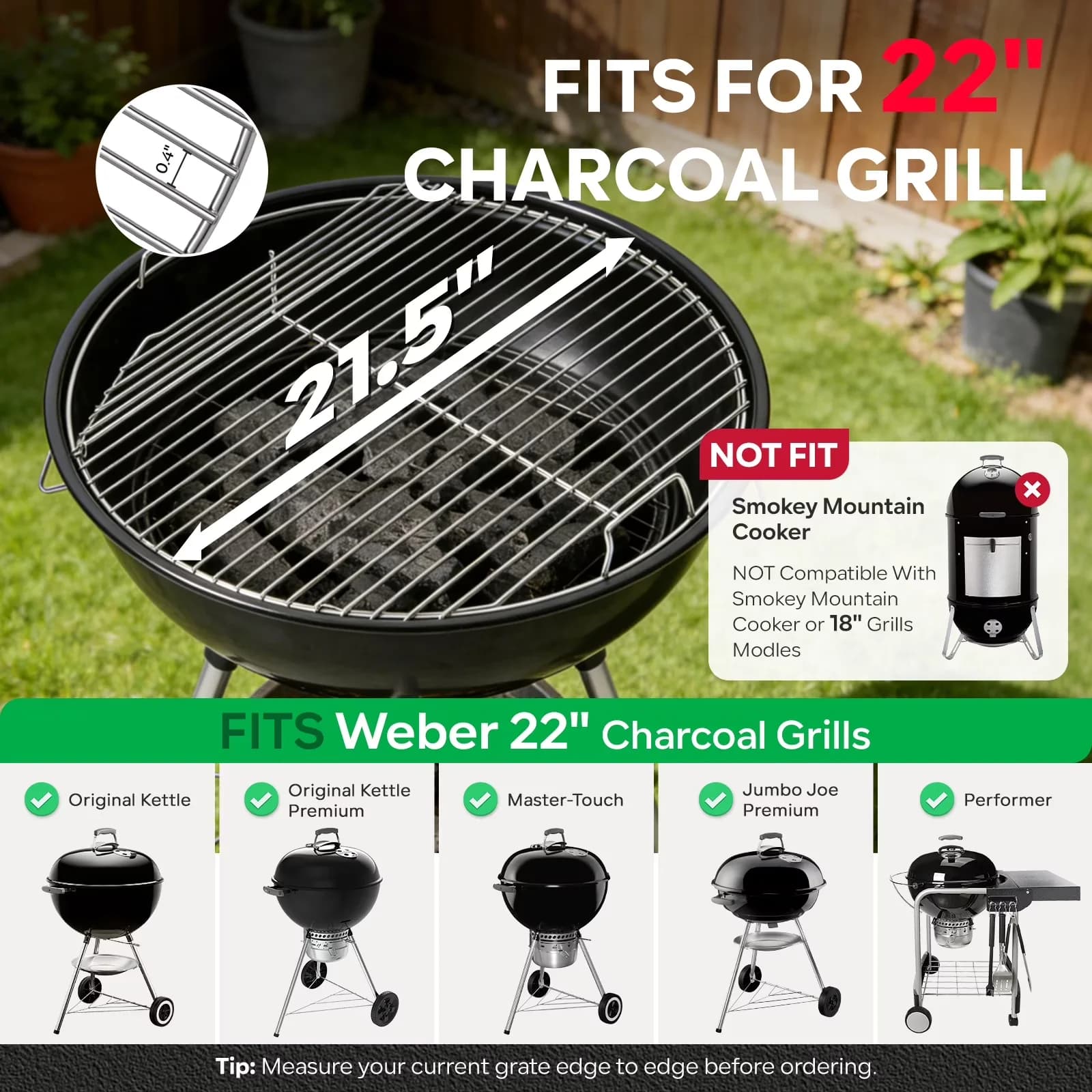 Combo Grill Versatile with Rust Resistant, Material: Heavy-duty stainless steel, Replacement Part Number: 7436 - Silver Plated Steel Model 7281F1