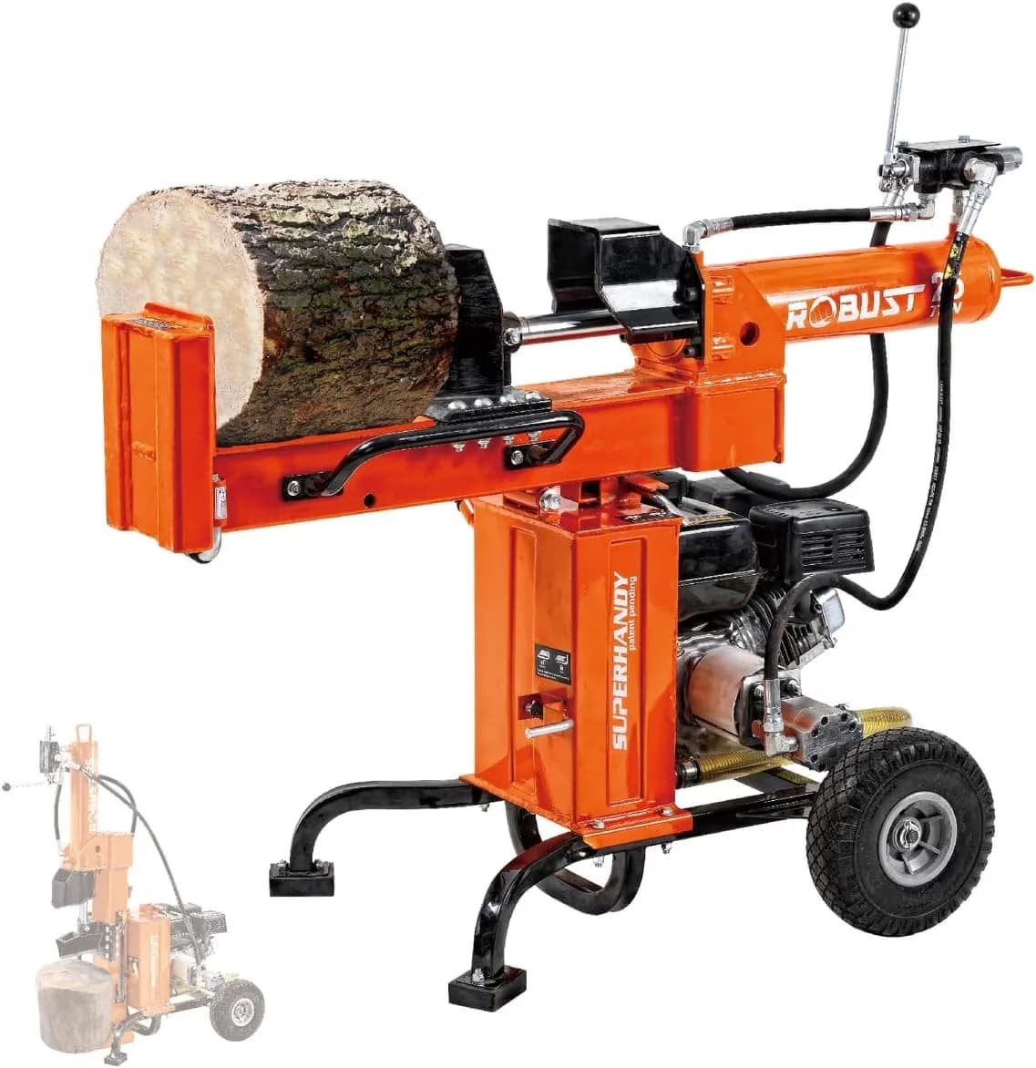 Stylish Logsplitter with Wheeled, Assembled weight is 226 lbs., Gas-Powered Log Splitter - Multicolor Model D2EBB1