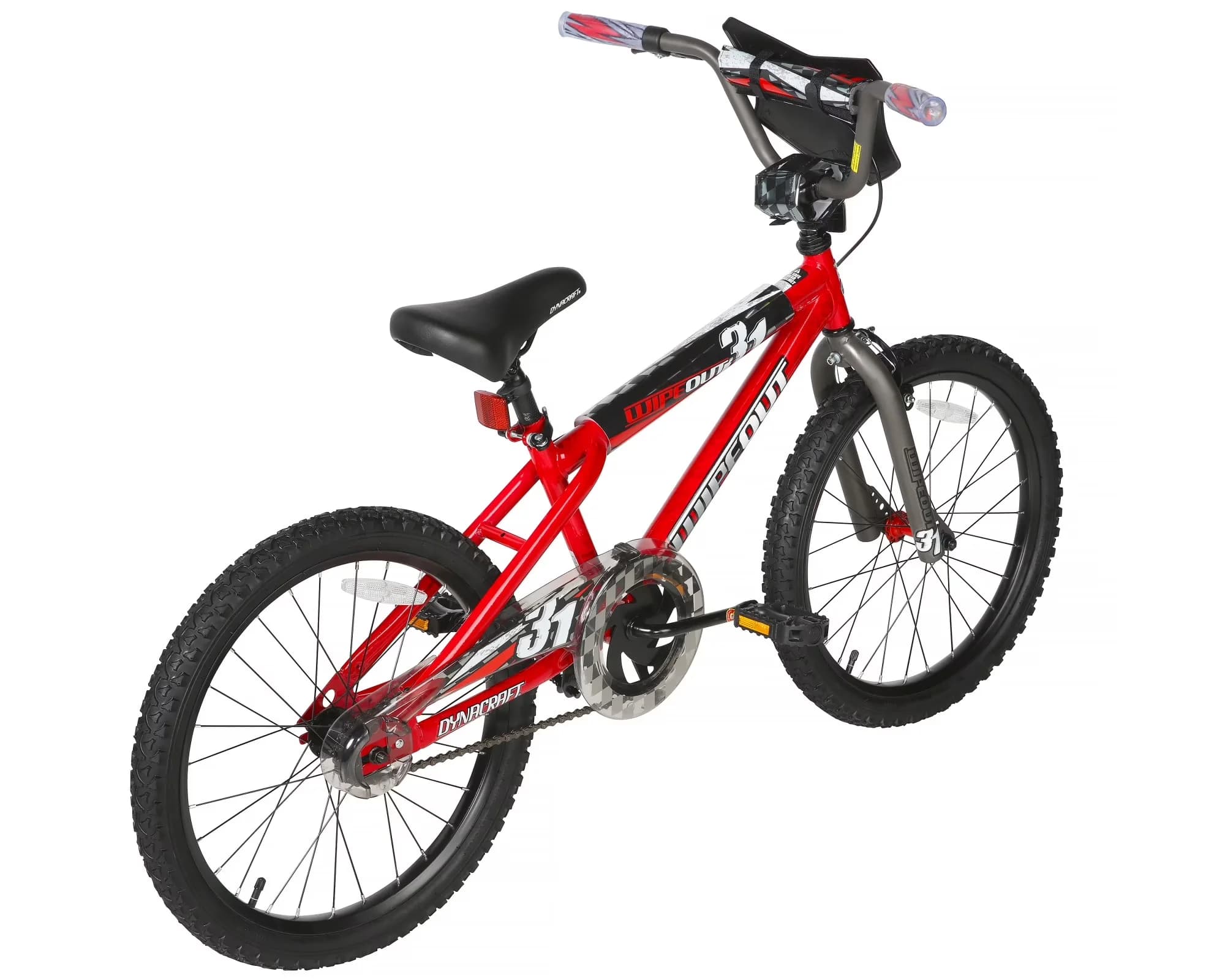 Premium Kids Bike with Adjustable Seat, Red, Wipeout Boys 20" BMX - Red Model 9FA367