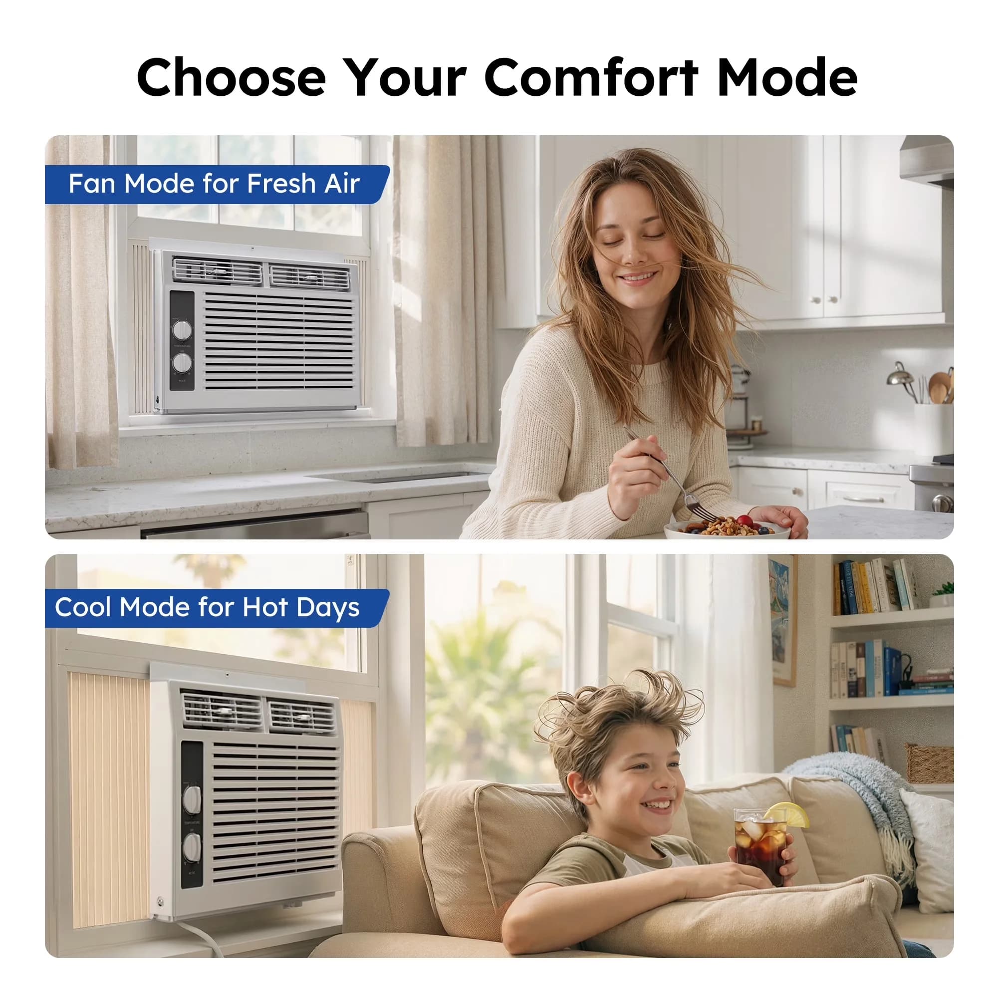 Stylish Air Conditioner with 5000 BTU, 5000 BTU Window, Without Remote Control - Model BB55FE
