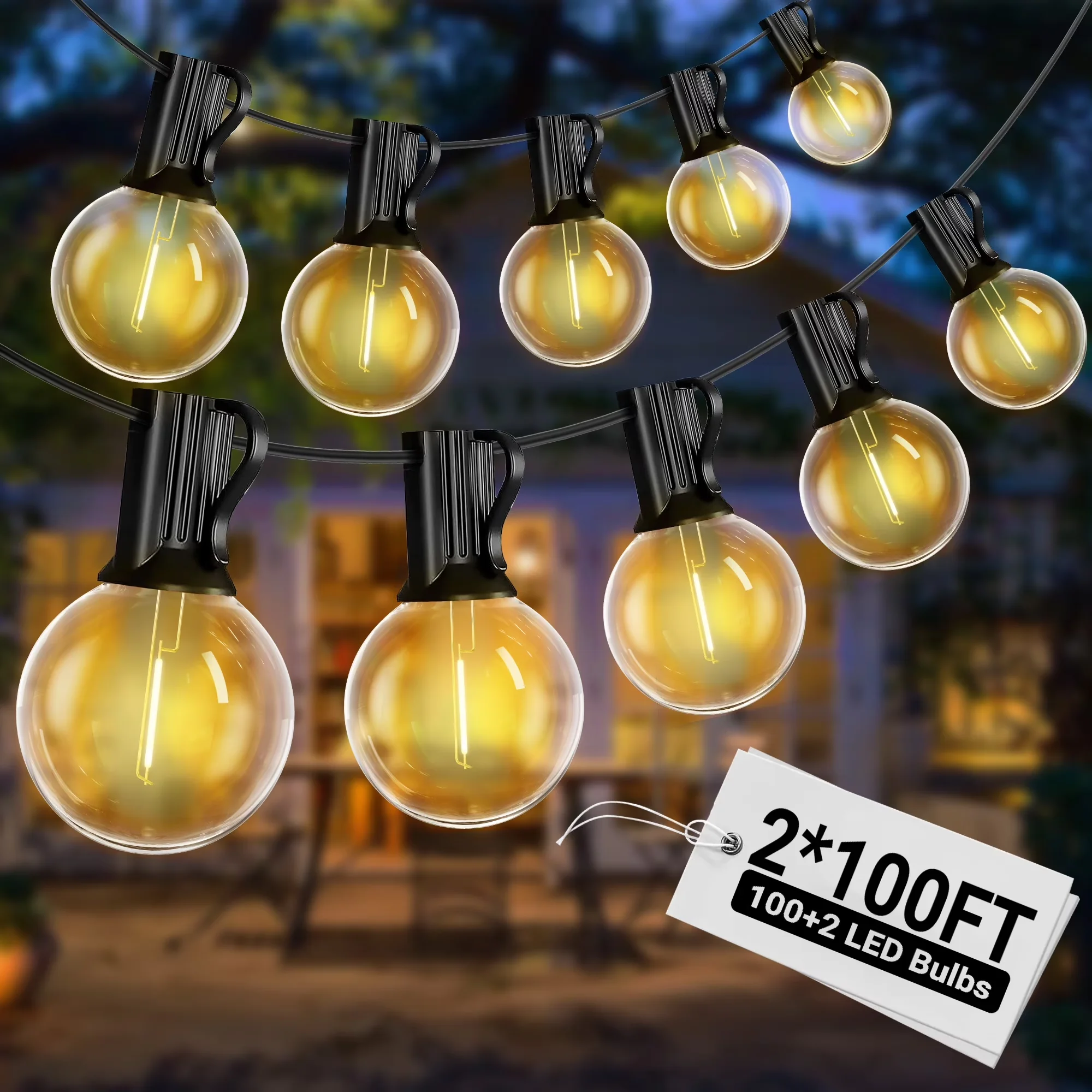 Versatile Novelty Light with LED, Waterproof, 200ft Outdoor String Lights - Model D7AF10