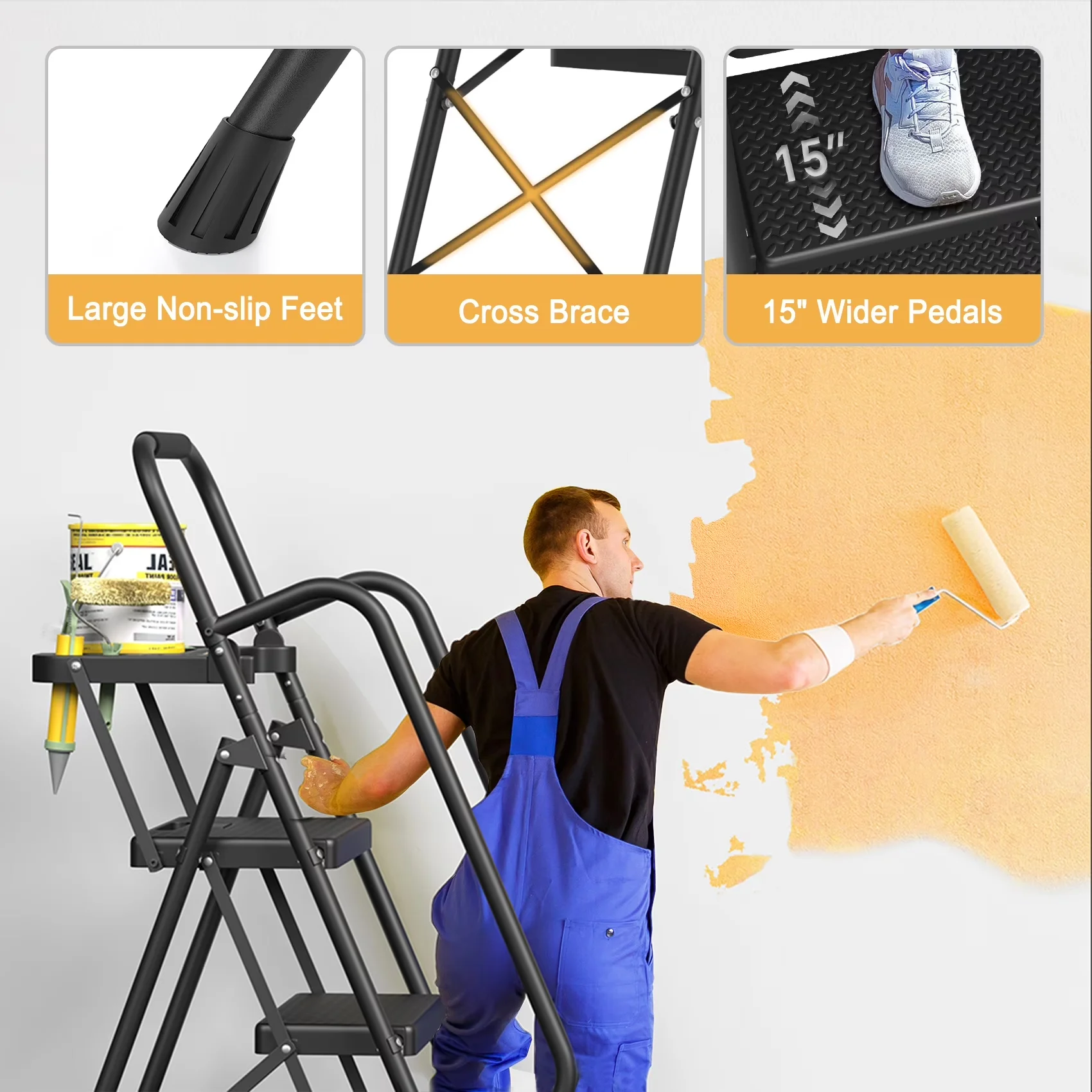 Stylish Building Material with Collapsible, Stain Resistant - Steel 66" x 21" x 43" Model 503ACF