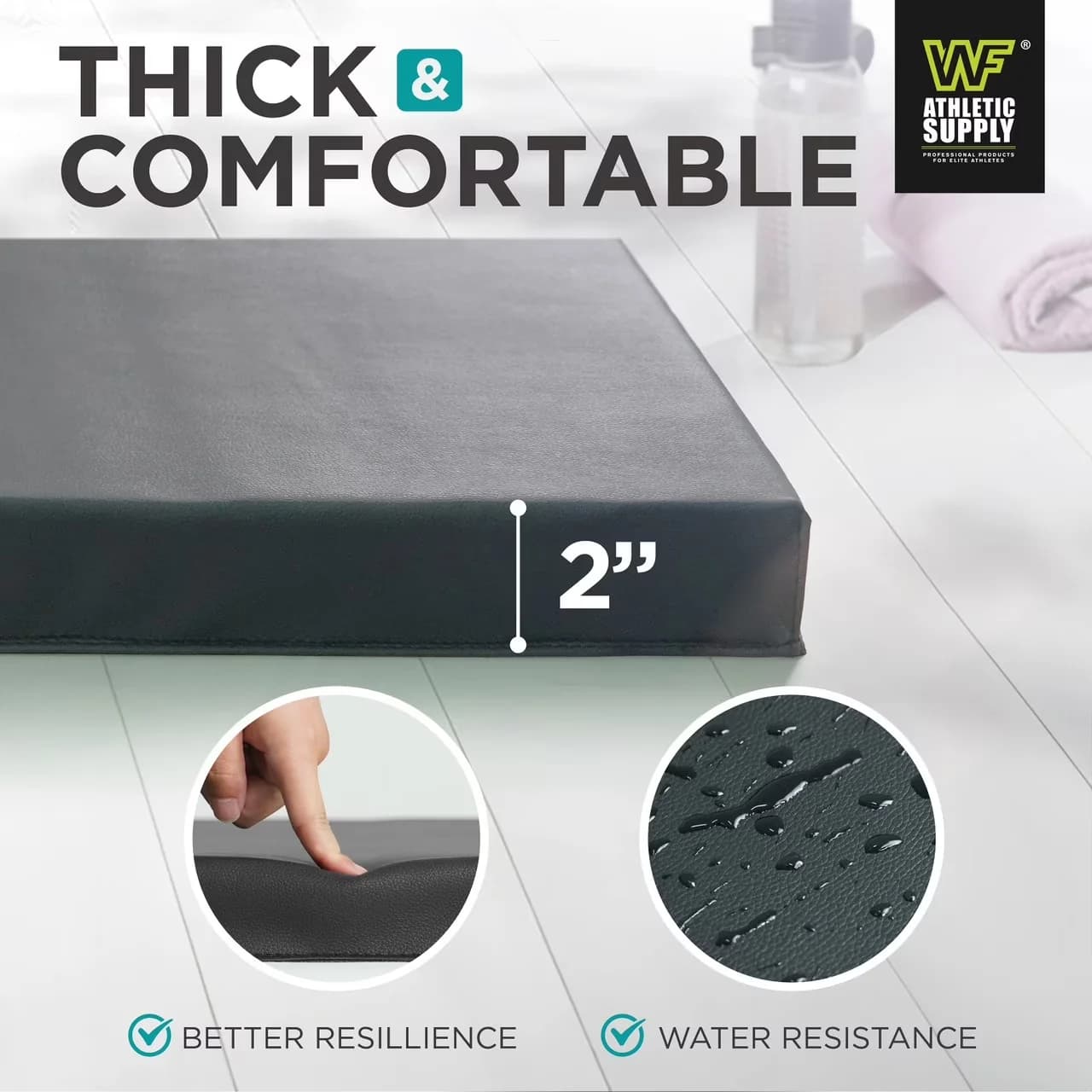 Versatile Home Gym with Folding, Durable puncture resistant cover - Black Foam, Polyvinyl Chloride Model 89BCF8