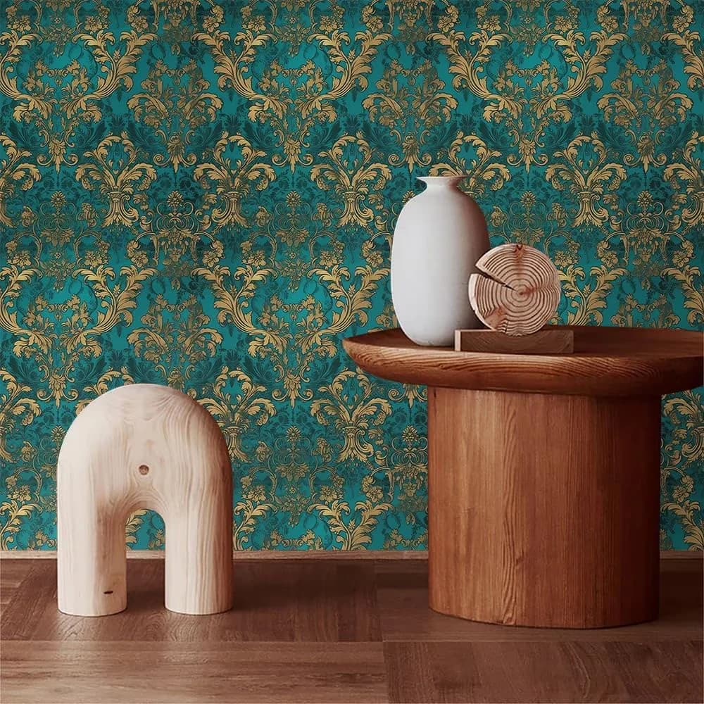 Wallpaper Wall Decals Wall Covering Compact with Durable, Removable - Pvc, Vinyl Green for Bedroom, Bathroom Model 8A7DA6