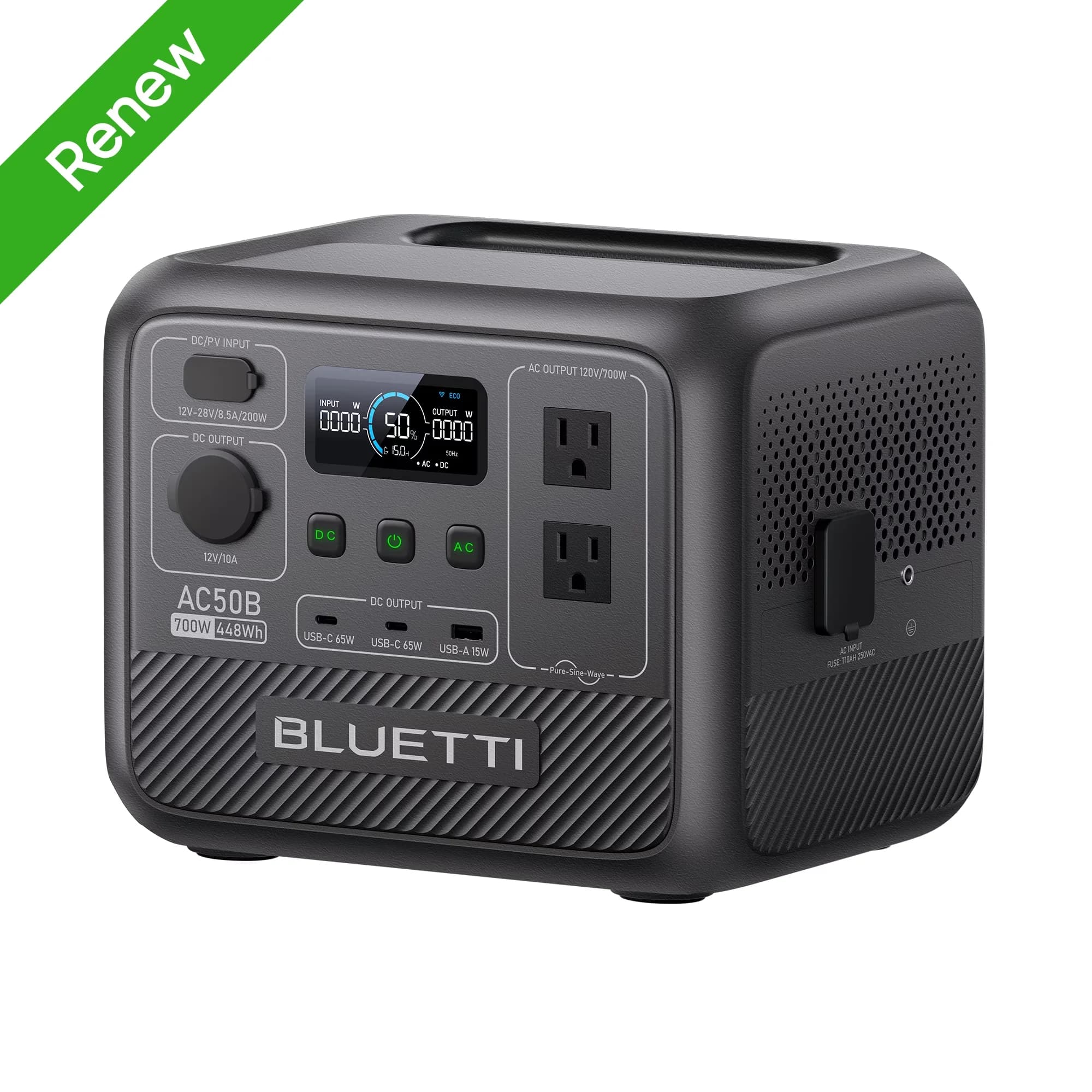 Compact Generator with 700W, Portable, Perfect - Black for Camping AC50B Model 292131