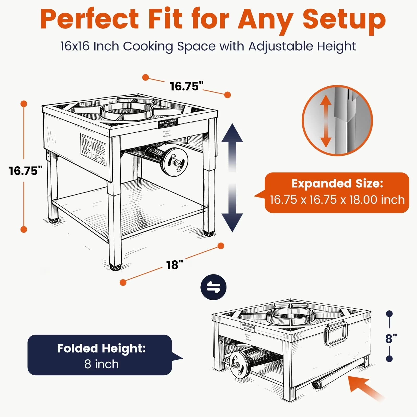 Modern Outdoor Fryer with 200000 BTU, 64QT Stainless Steel Seafood Boiling Kit - Silver Stainless Steel Model A58D6E