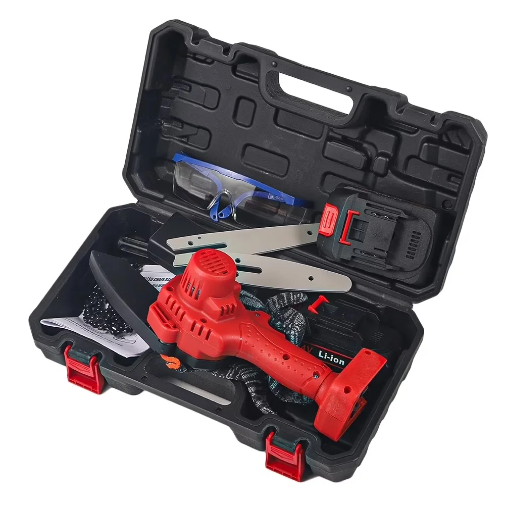 Chainsaw Compact with Battery, 24V - Black - Space-Saving Design Model 0CD04D
