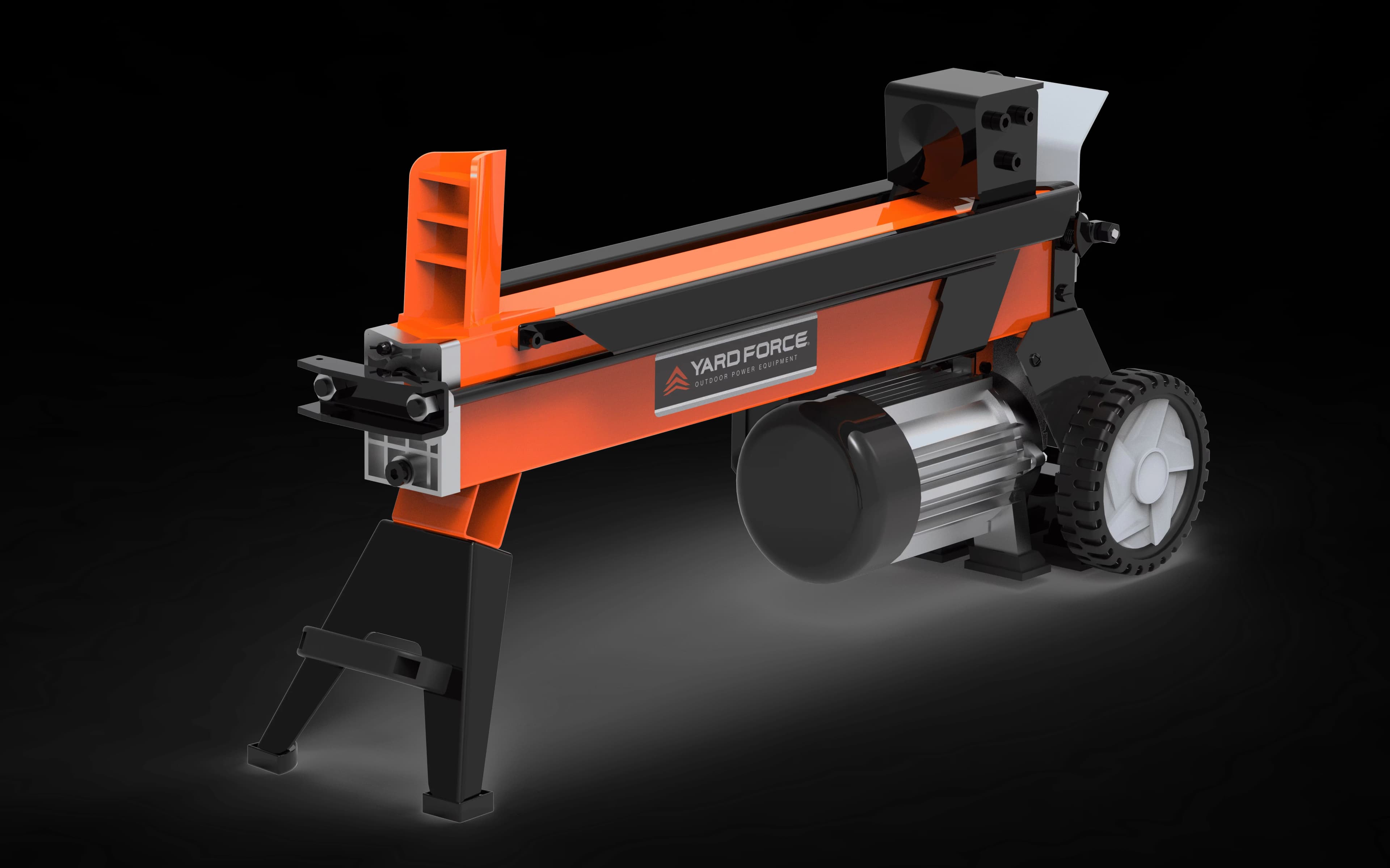 Professional Logsplitter with Wheeled - Orange Electric - Heavy Duty Model CC75AF