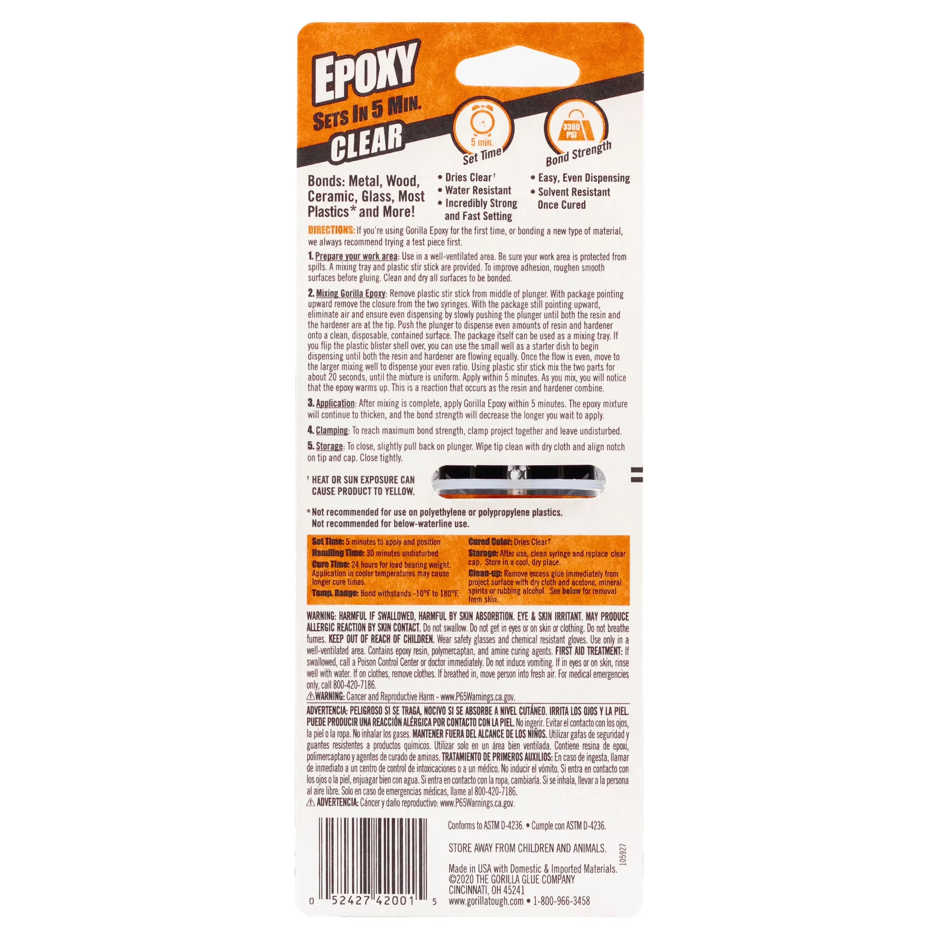 Versatile Adhesives Glues In Paint Supplies Tool with Durable, Glue Clear Epoxy Syringe - Clear Model E08CD5