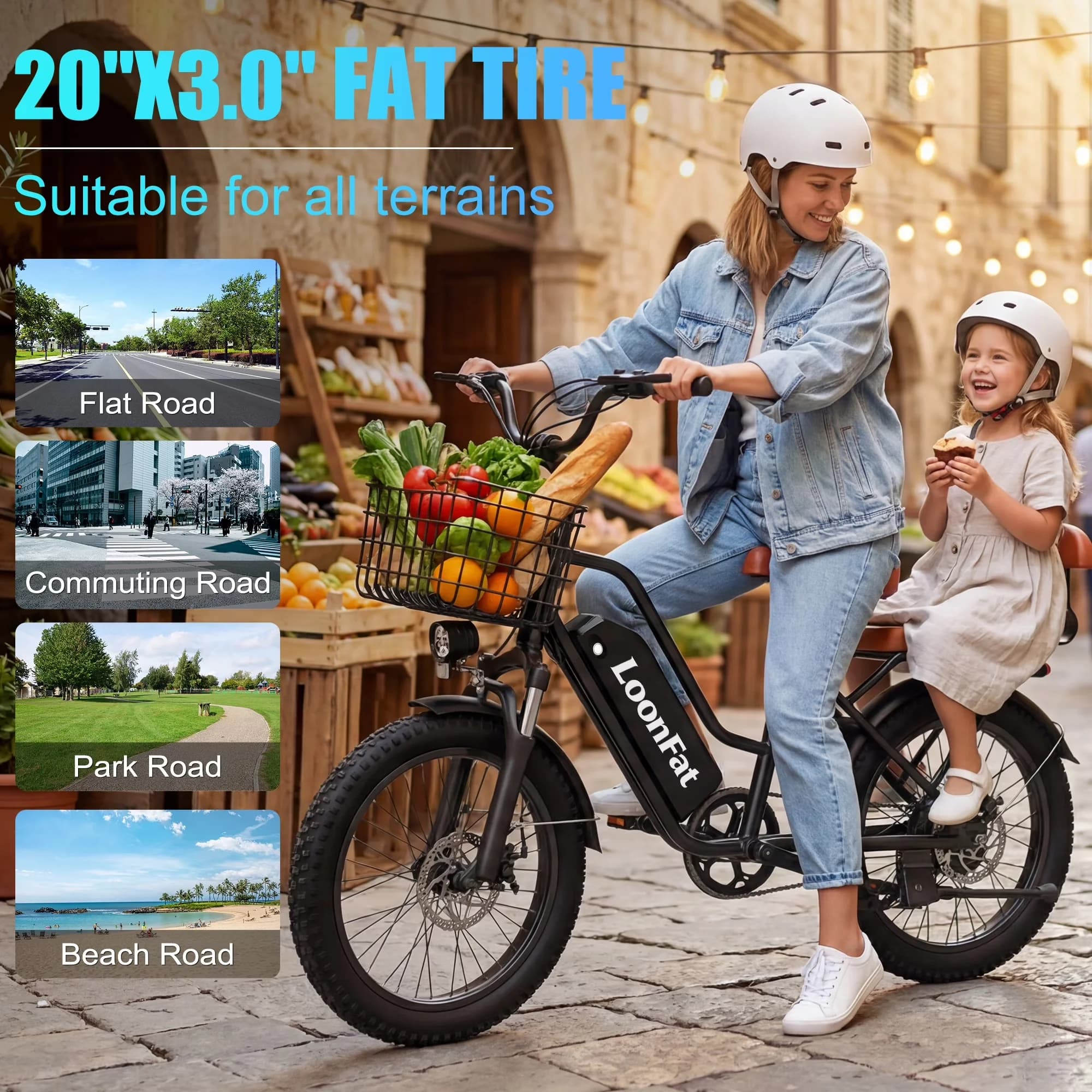 Compact Electric Bike with Battery, 1000W - Black 25MPH for General Purpose Model 1AB8CA