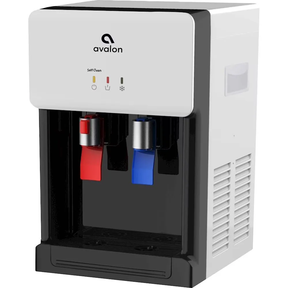 Classic Water Filtration with Self-Cleaning, Hot & Cold Temperature, White - White Plastic Model 6CDAF7