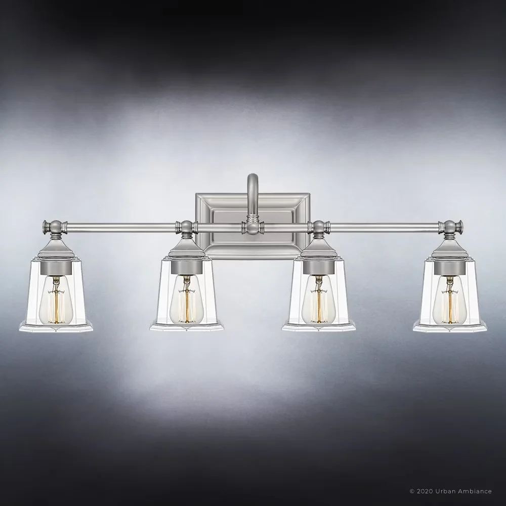 Bathroom Renovation Quality with Incandescent, Dimmable, Traditional - Steel Silver Model 71467B
