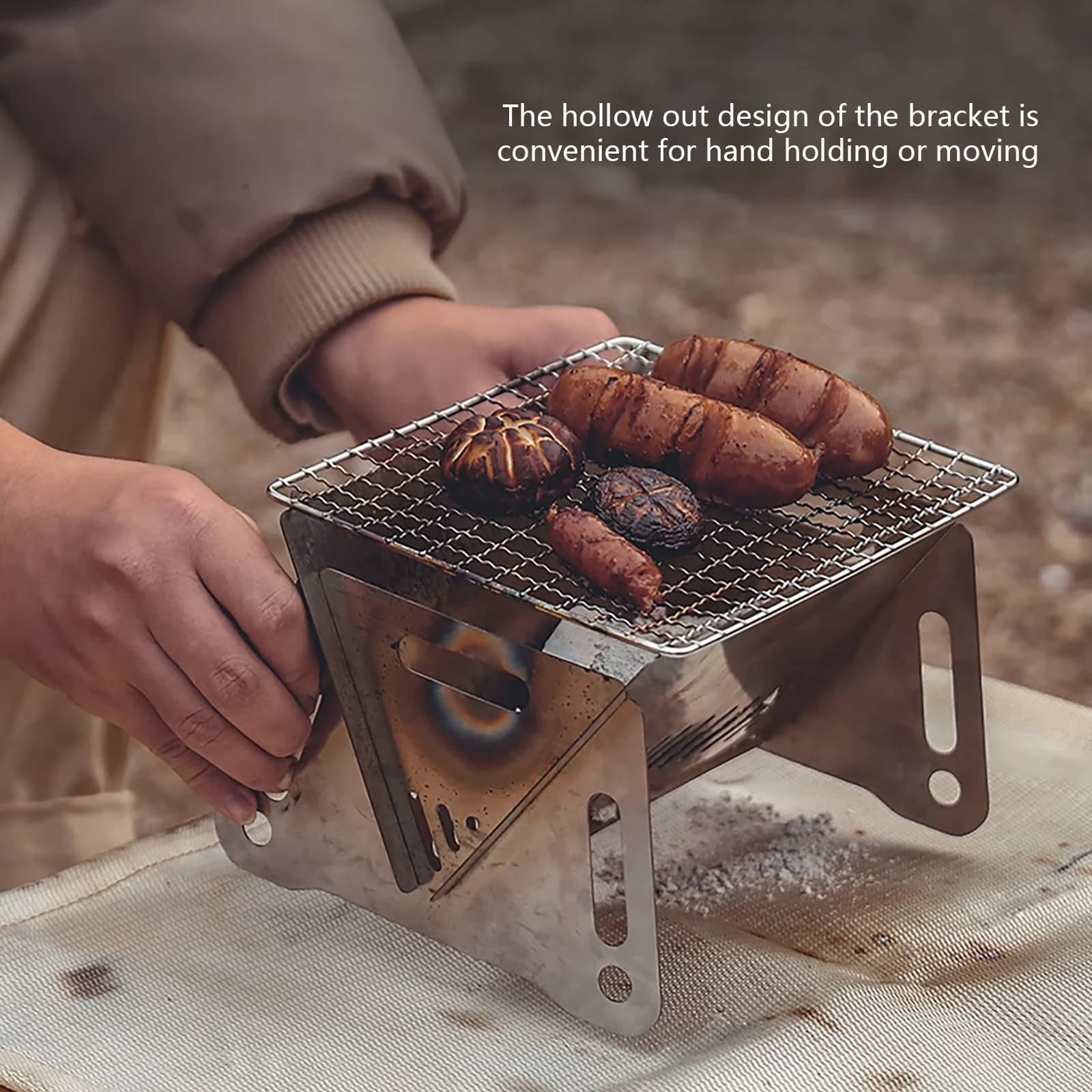 Classic Flat Top Grill with Portable, Lightweight Folding Travel - Metal Model 6D1912