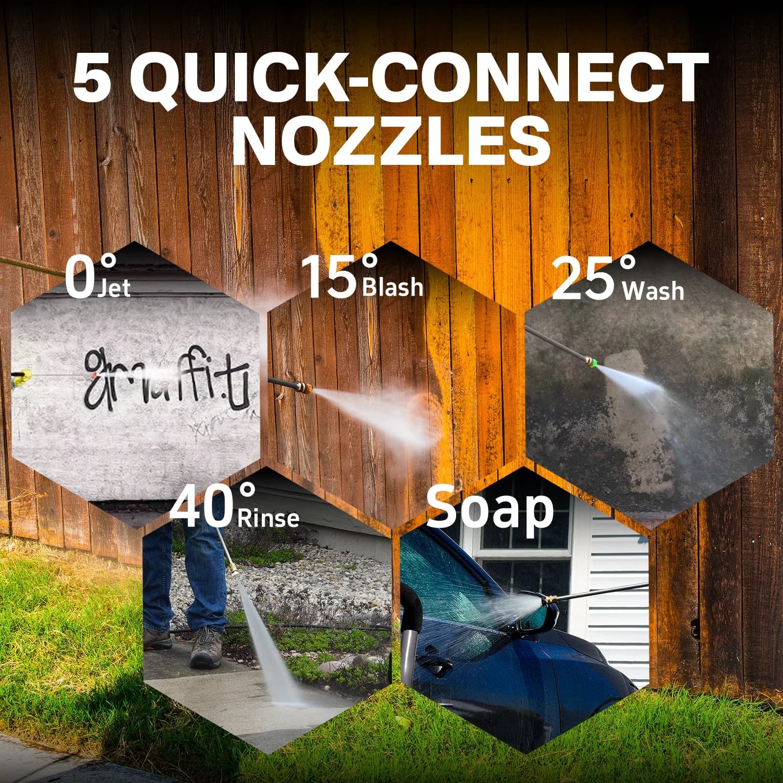 Pressure Washer Essential with Chemical / Detergent Injection, Quick Connect Tips - Model 7F3591
