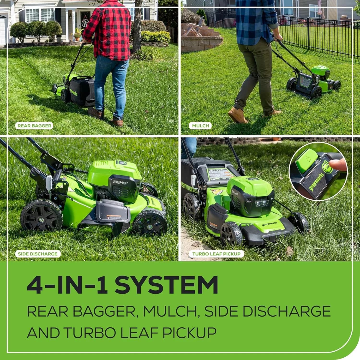 Essential Push Mower with Battery, 48V, Adjustable Handle Bar - Long-Lasting Performance Model 4E9C3C
