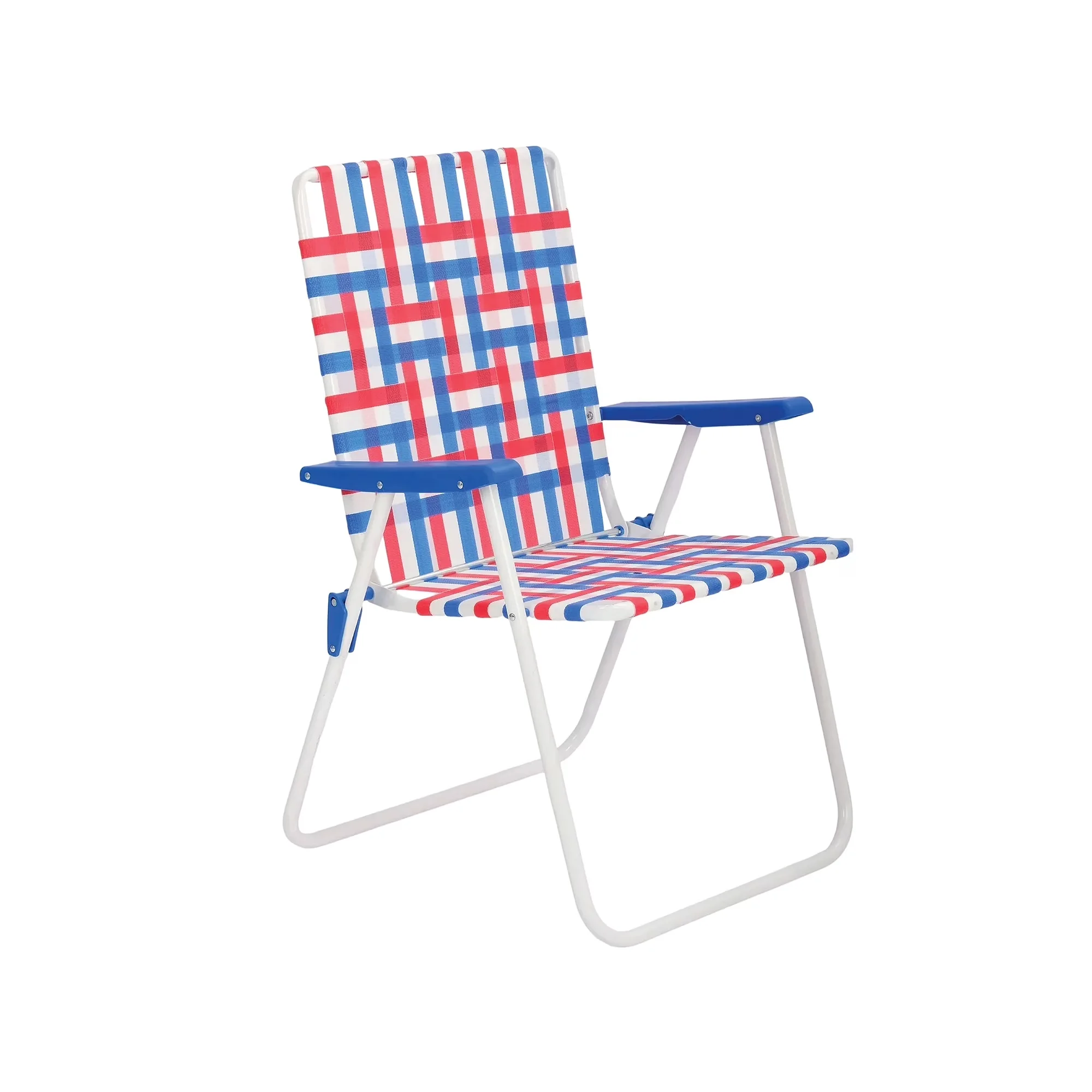 Stylish Beach Chair with Storage, White, Red - Multicolor - Built to Last Model D2ADB2