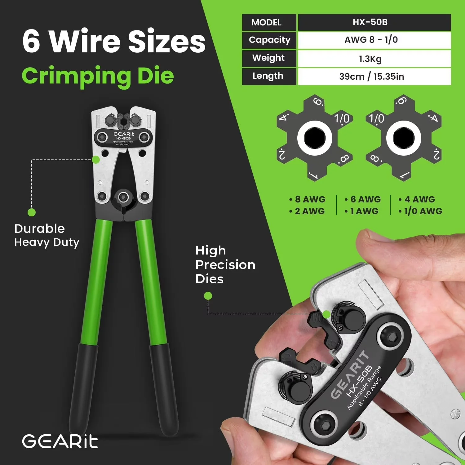 Compact Woodworking with Corrosion Protection, Heavy-Duty, 8 Gauge Ground Wire Kit - Black 25' Model 9C22DF