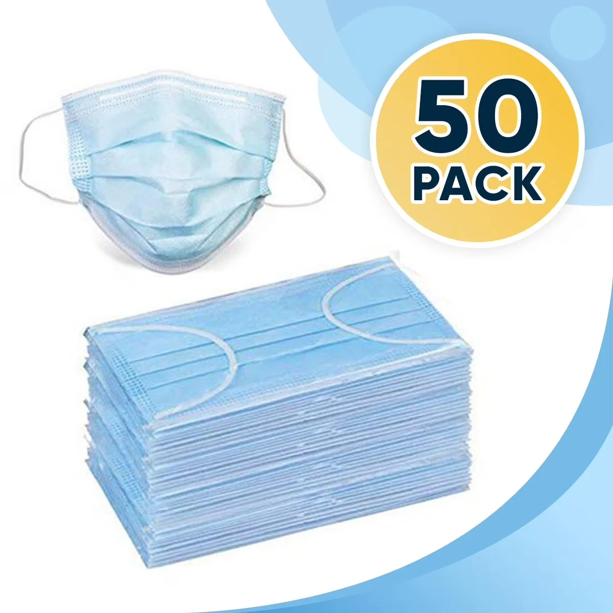 Professional Protective Equipment with Disposable, Breathable, Filtration efficiency bacterial: 99% - Blue Non-Woven Polypropylene Model 9DF670