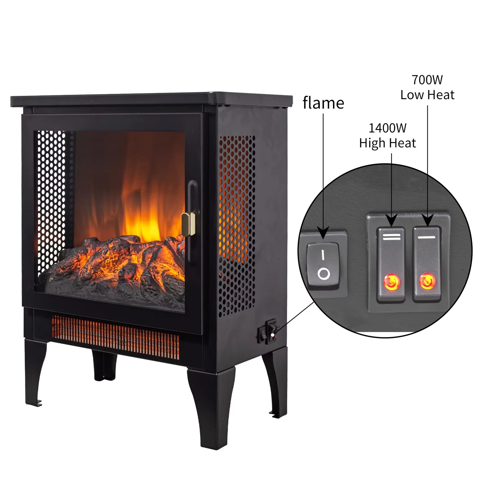 Classic Portable And Electric Space Heater with Removable, Modern - Black Model 463C58