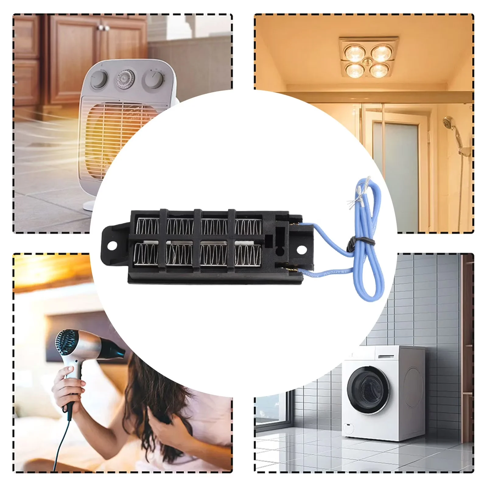 Durable Portable And Electric Space Heater with Adjustable - Black Aluminum Model 18A1B7
