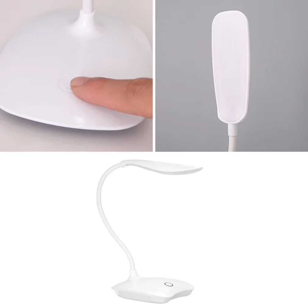 Reliable Desk Lamp with LED, Battery, 360° Rotatable Head Flexible Hose - Pc Shell White Model 29AD73