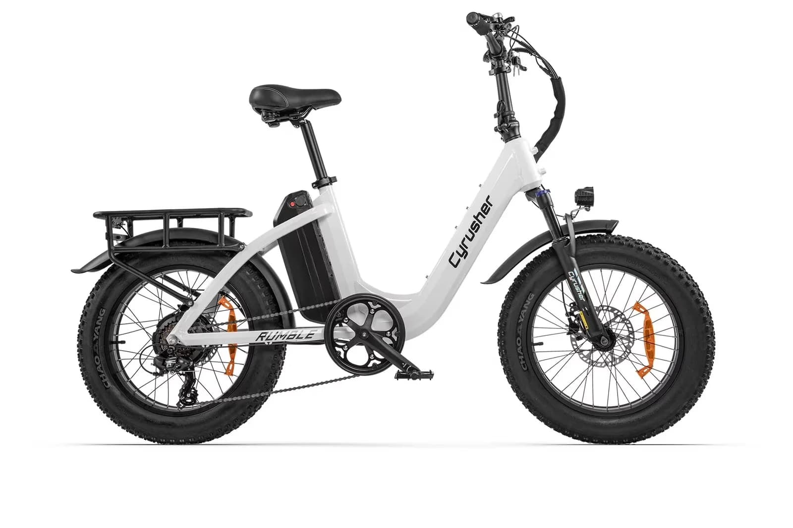 Electric Bike Essential with Battery, 500W, Rumble Electronic - White - Built to Last Model A1916A