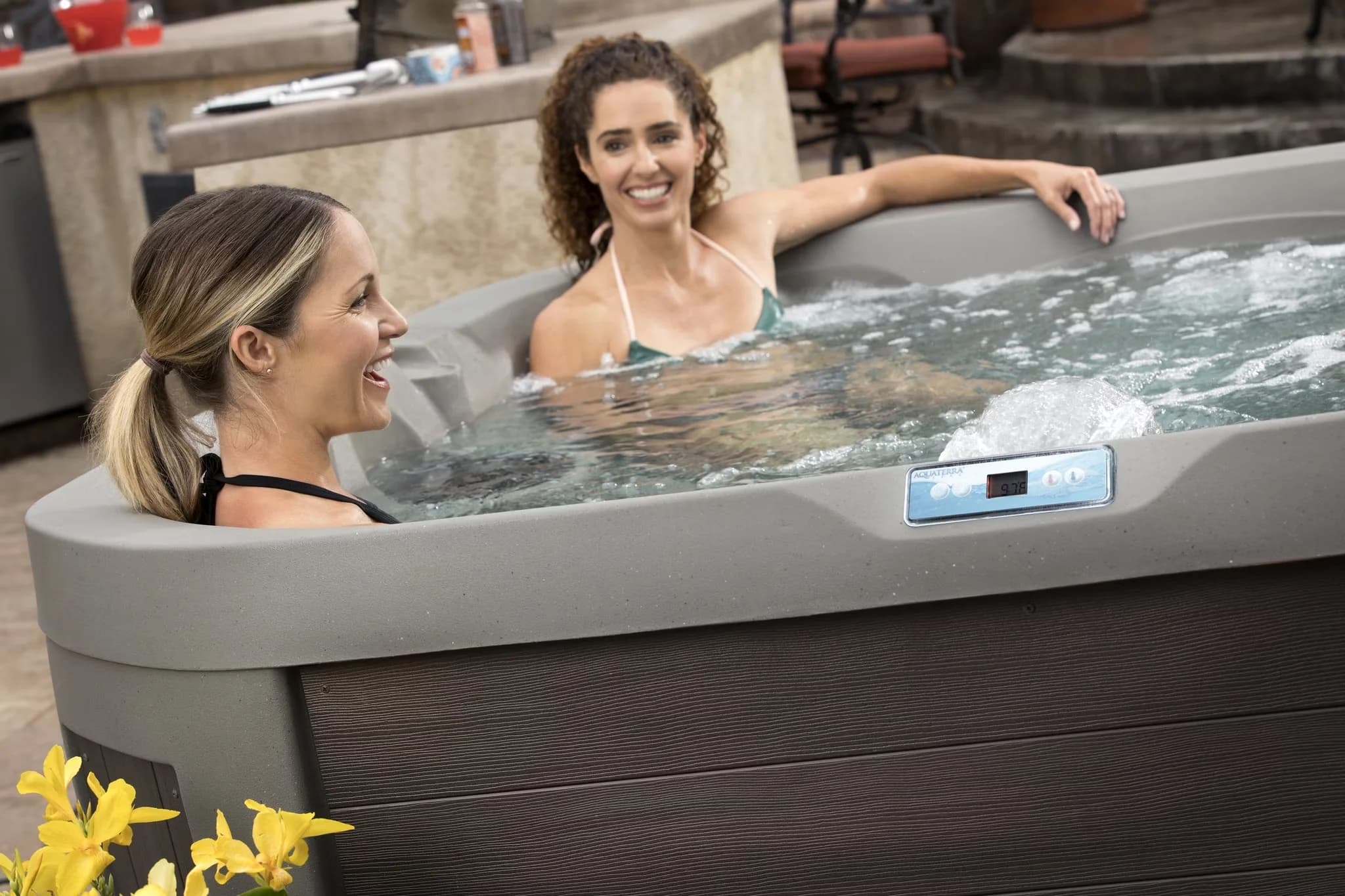 Hot Tub Essential with Energy Efficient, 50 Sq. Ft. Filter, 6-person - Brown Model AD2173