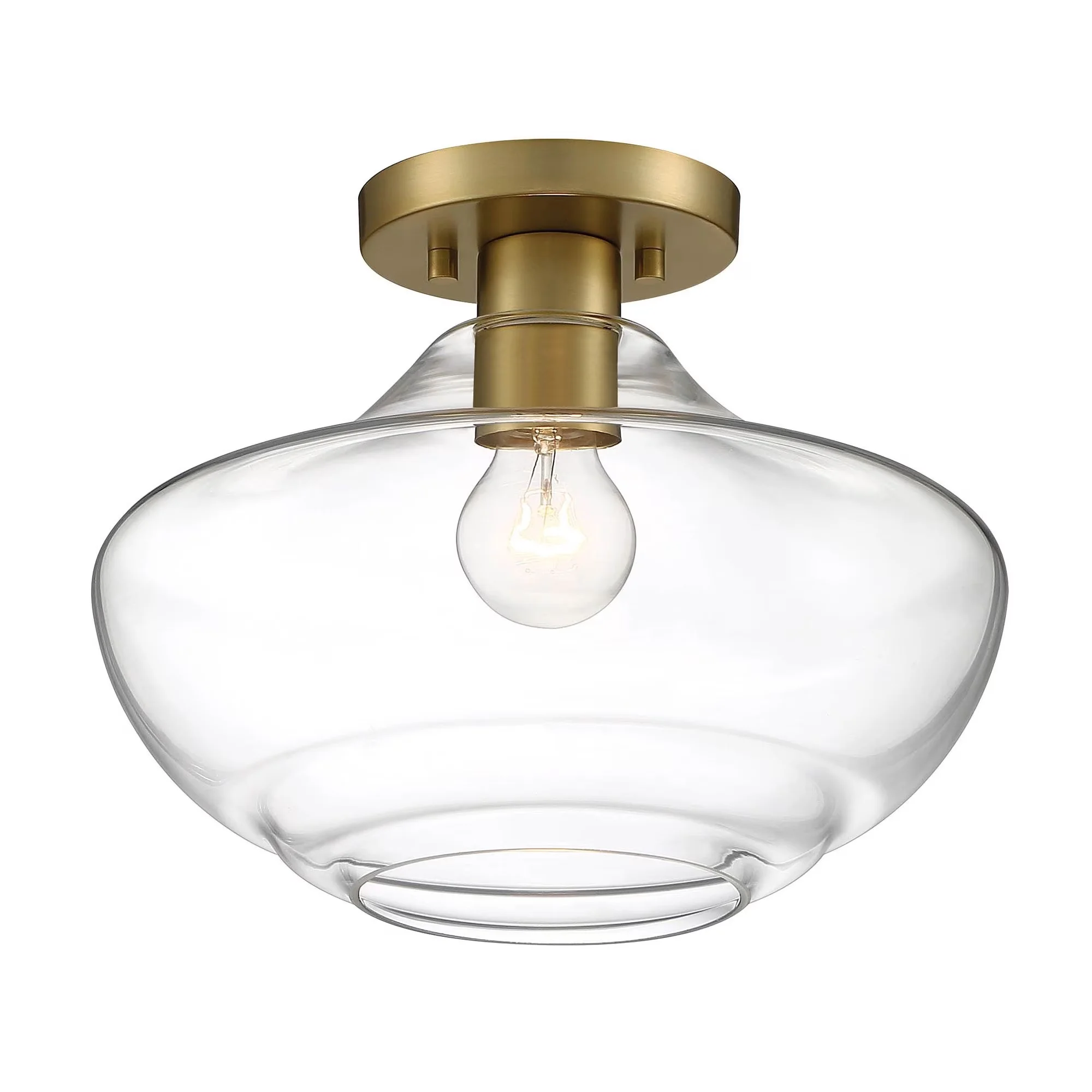 Modern Ceiling Lights Fixture with Incandescent, Dimmable, Transitional - Gold Alloy Steel Model 565B15