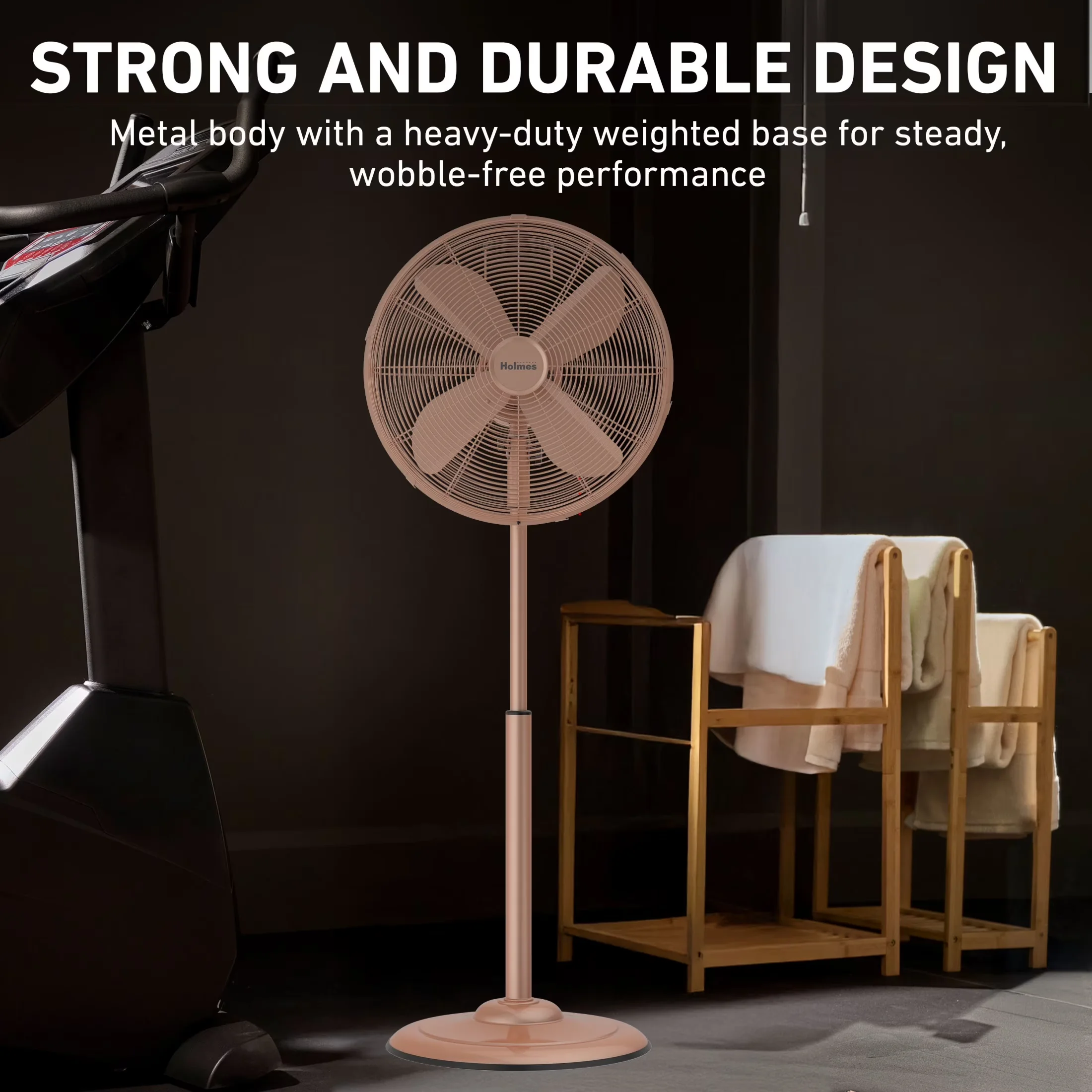 Versatile Fans In Cooling with Adjustable Height, Oscillating - Bronze Metal Model E6BCCA