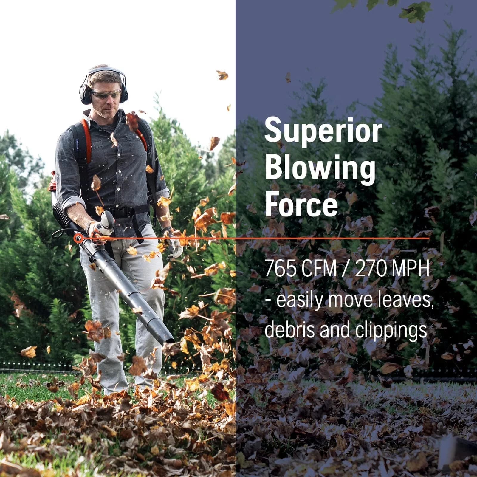 Innovative Leaf Blower with Gas 150BT Backpack, 51cc 2-Cycle, 765 CFM - Professional Series Model 7A931A