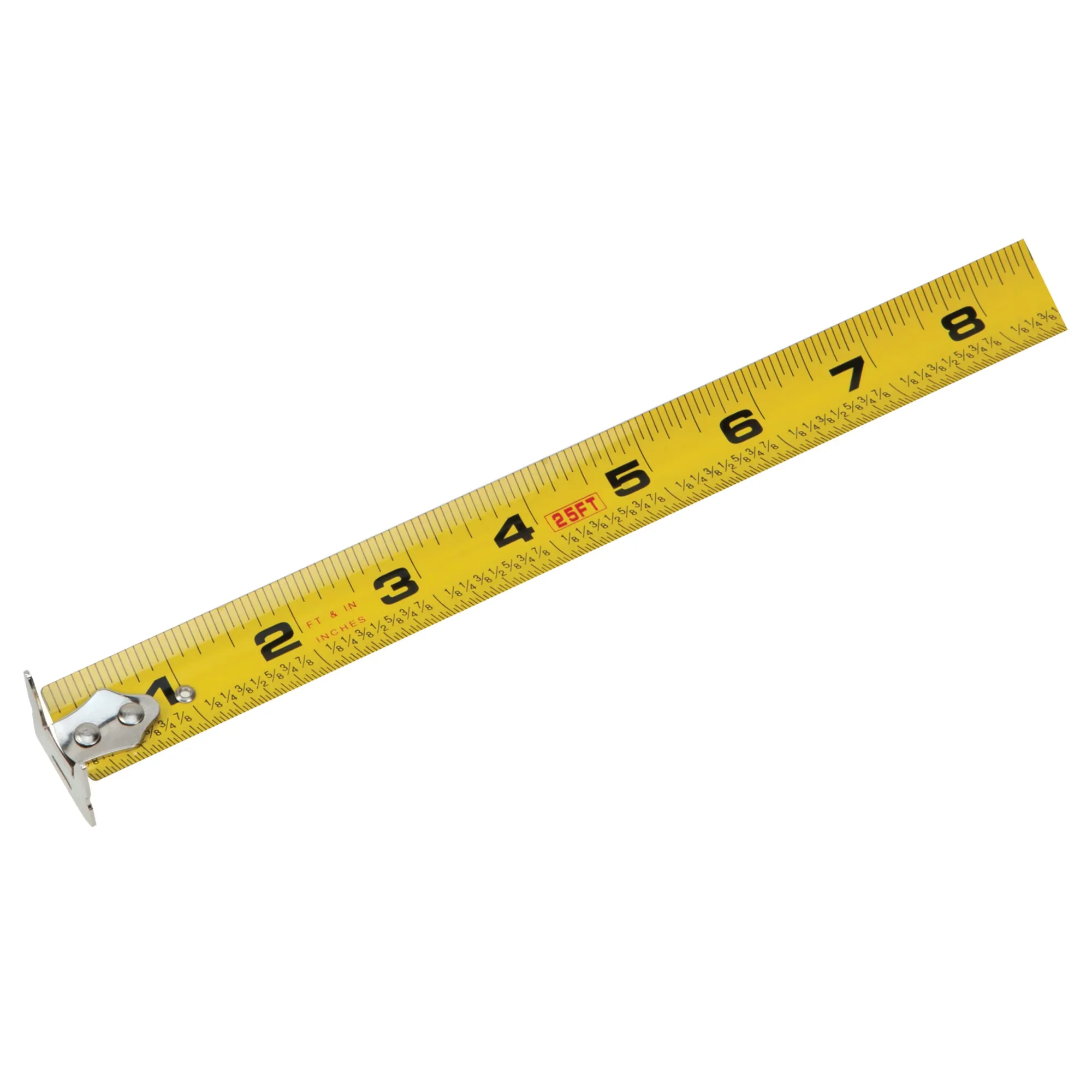 Essential Measuring Layout with Lightweight, Double Sided Hook, W5041 Clear Polycarbonate Tape Measure - Yellow Polycarbonate Model 960CE1
