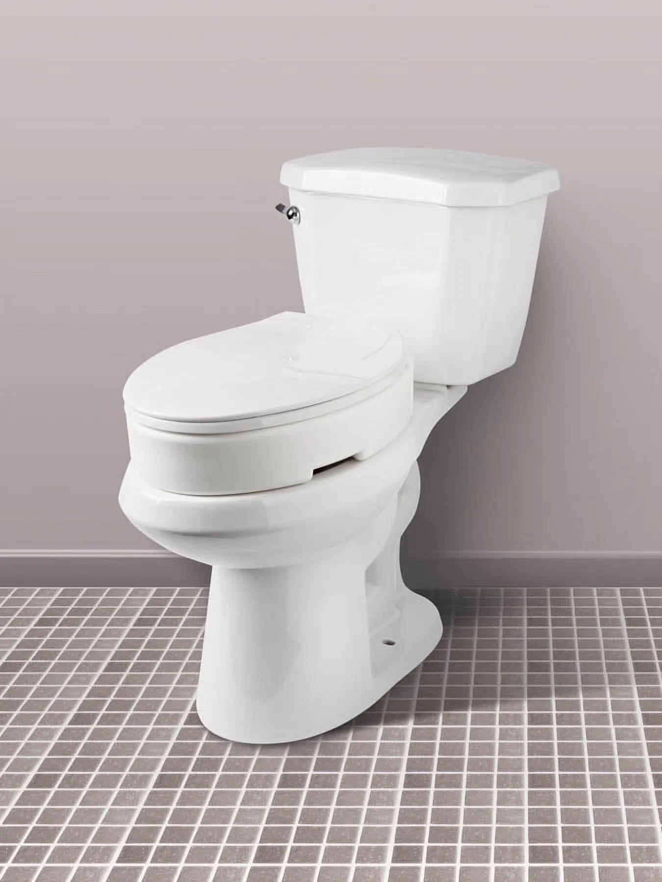 Durable Toilet Seats And Lid with Easy Installation, Product Height: 3.5" - White Plastic Model 125327