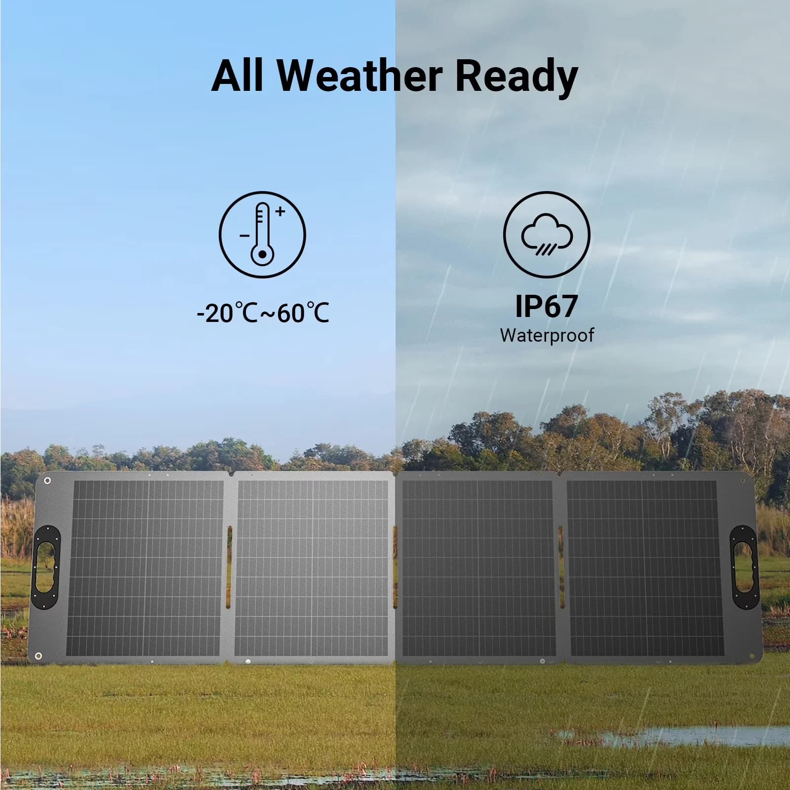 Sleek Generator with 120W, Overload Protection, Short Circuit Protection - Black for Outdoor, Camping Model 97BBED